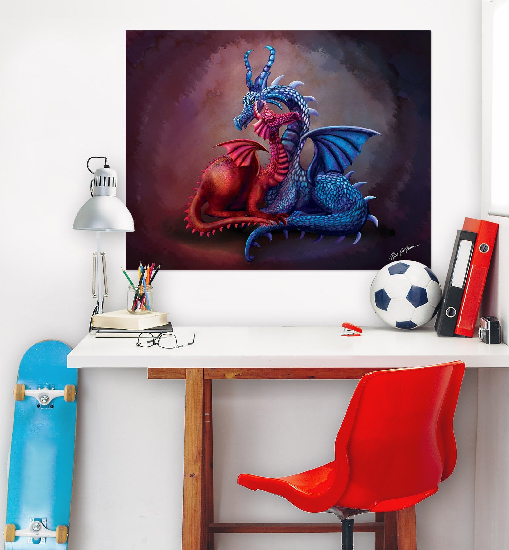 3D Cute Dragon 106 Rose Catherine Khan Wall Sticker Wallpaper AJ Wallpaper 2 
