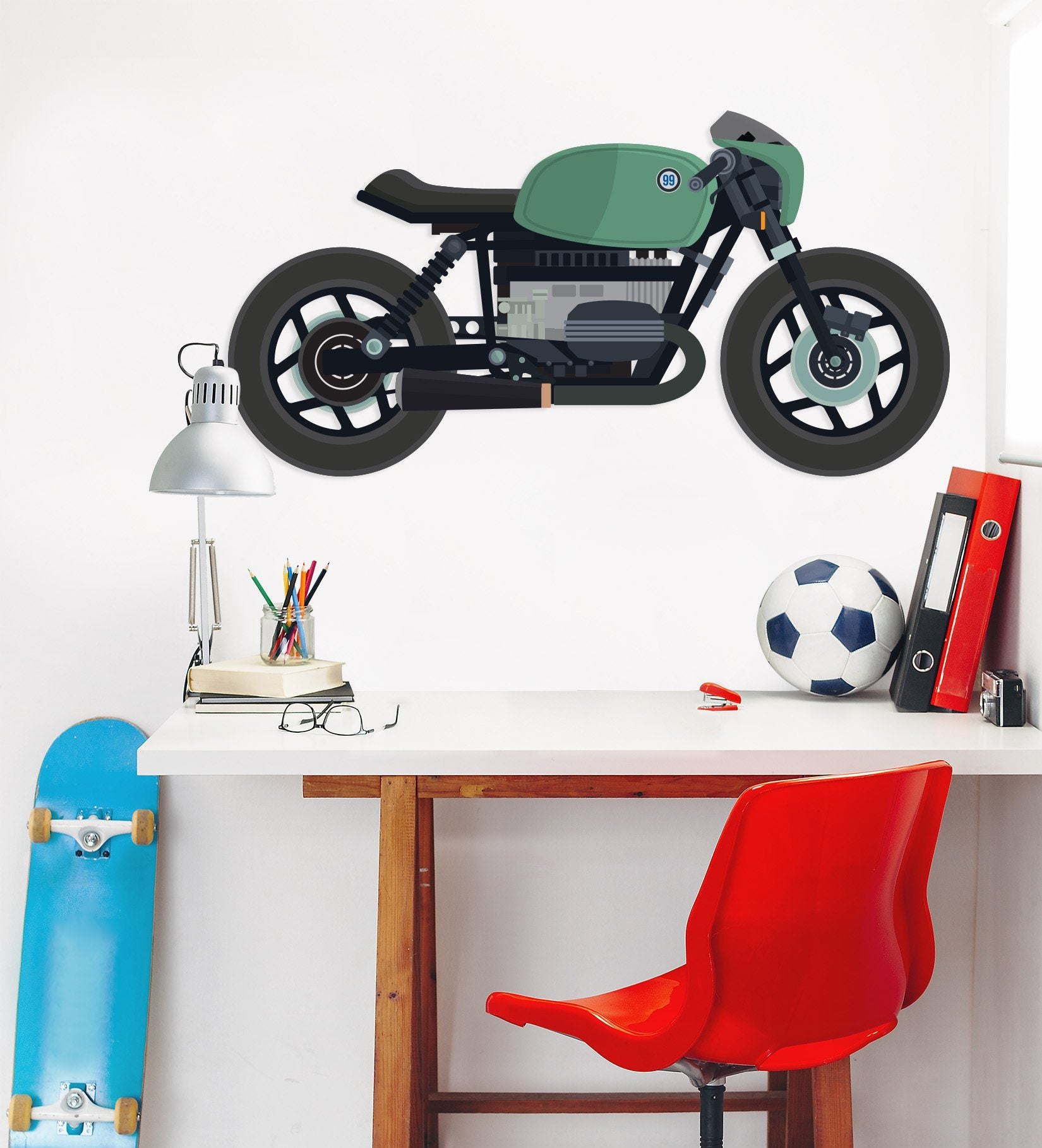 3D Green Motorcycle 258 Vehicles Wallpaper AJ Wallpaper 