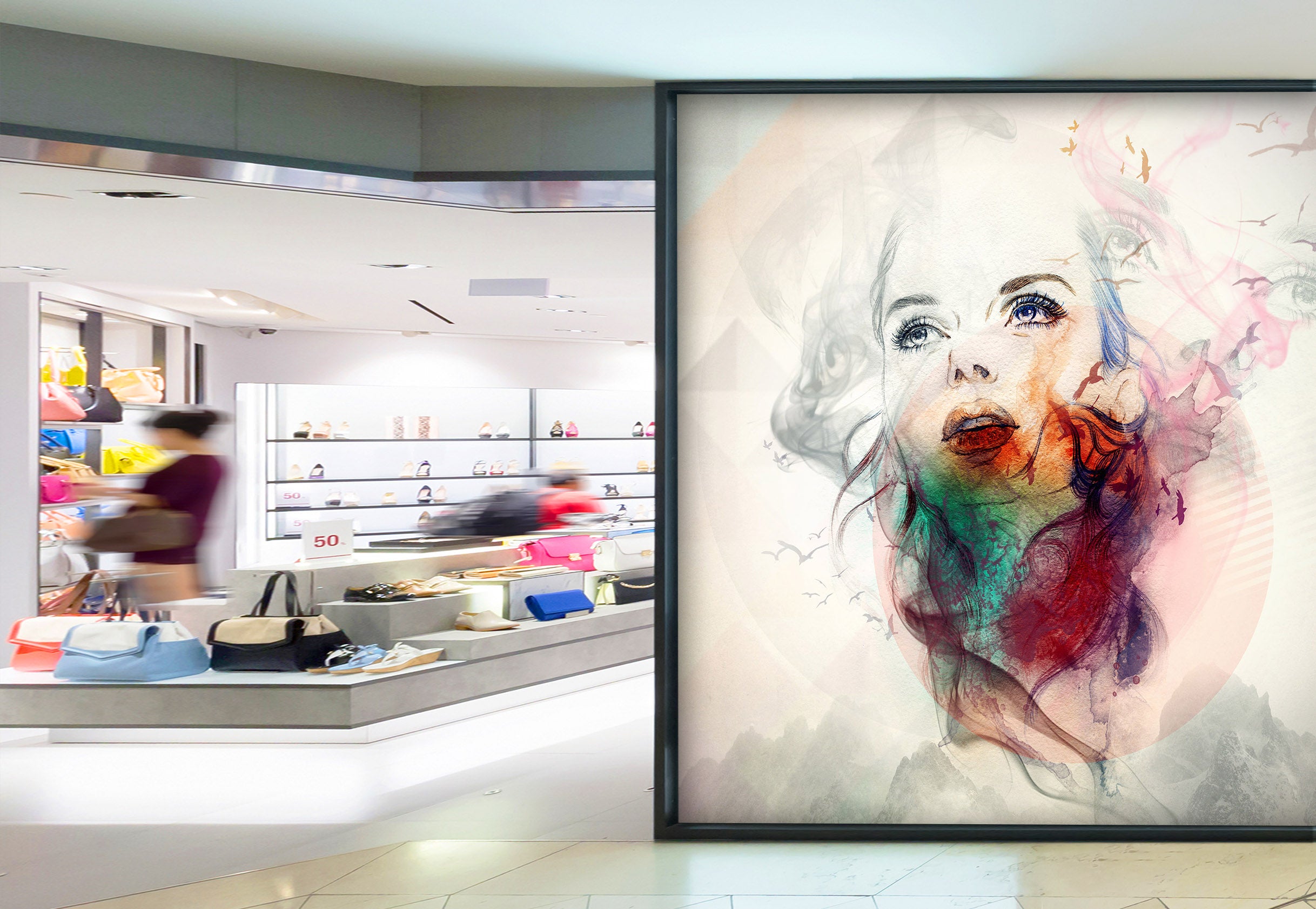 3D Beautiful Woman 104 Wall Murals