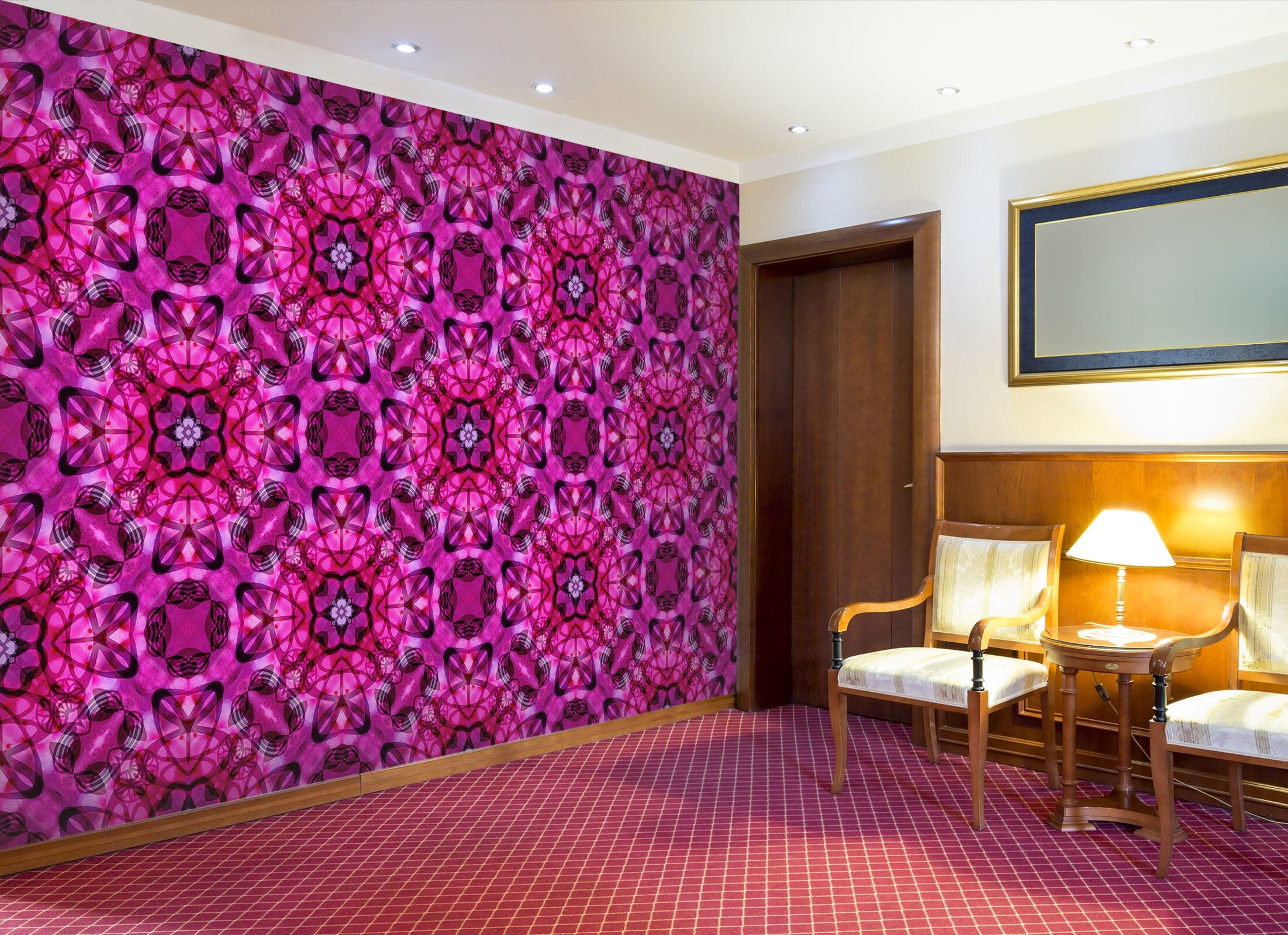 3D Purple Geometric Pattern 1408 Shandra Smith Wall Mural Wall Murals Wallpaper AJ Wallpaper 2 