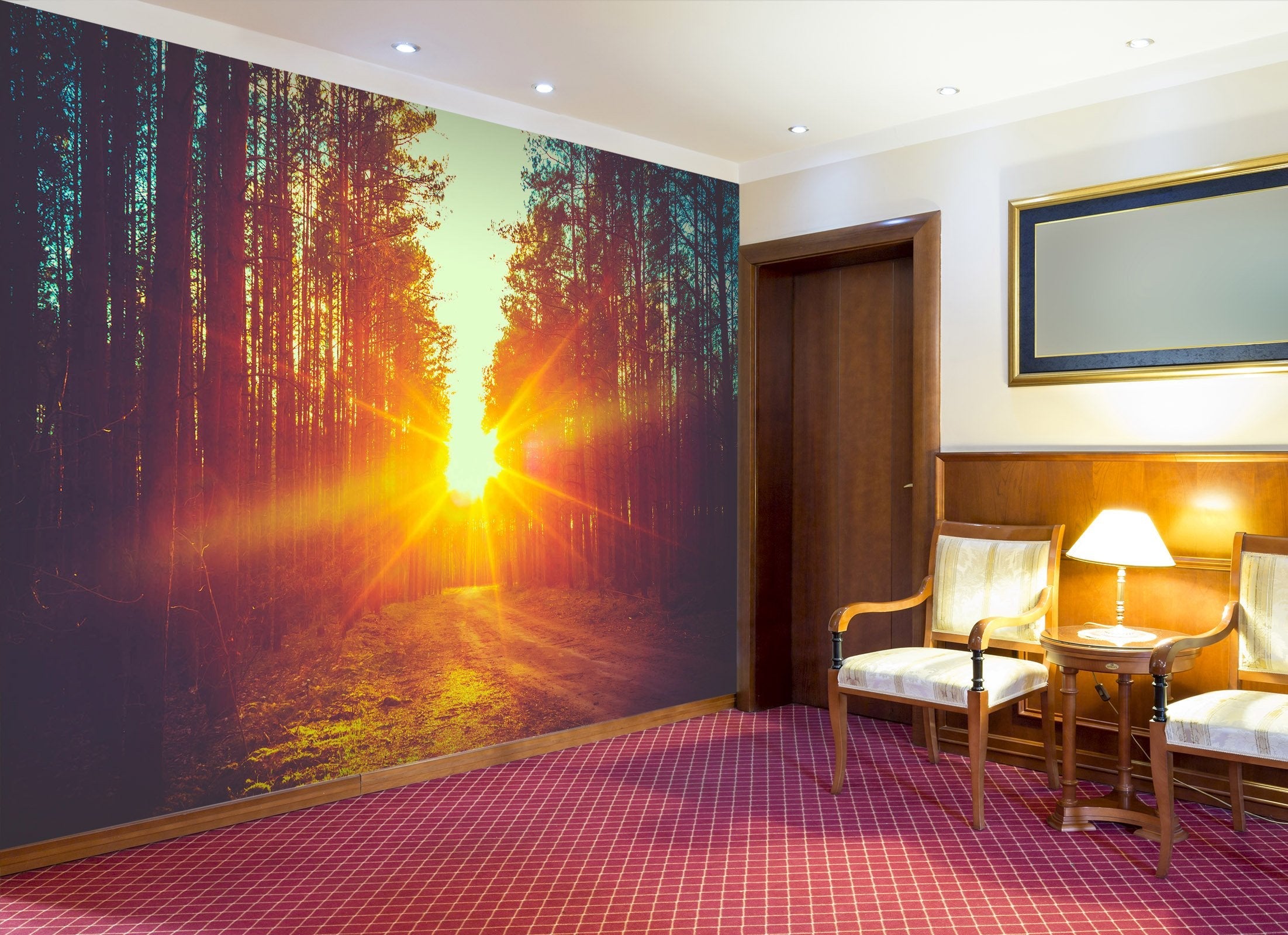 3D sunshine in the forest 09 Wall Murals Wallpaper AJ Wallpaper 