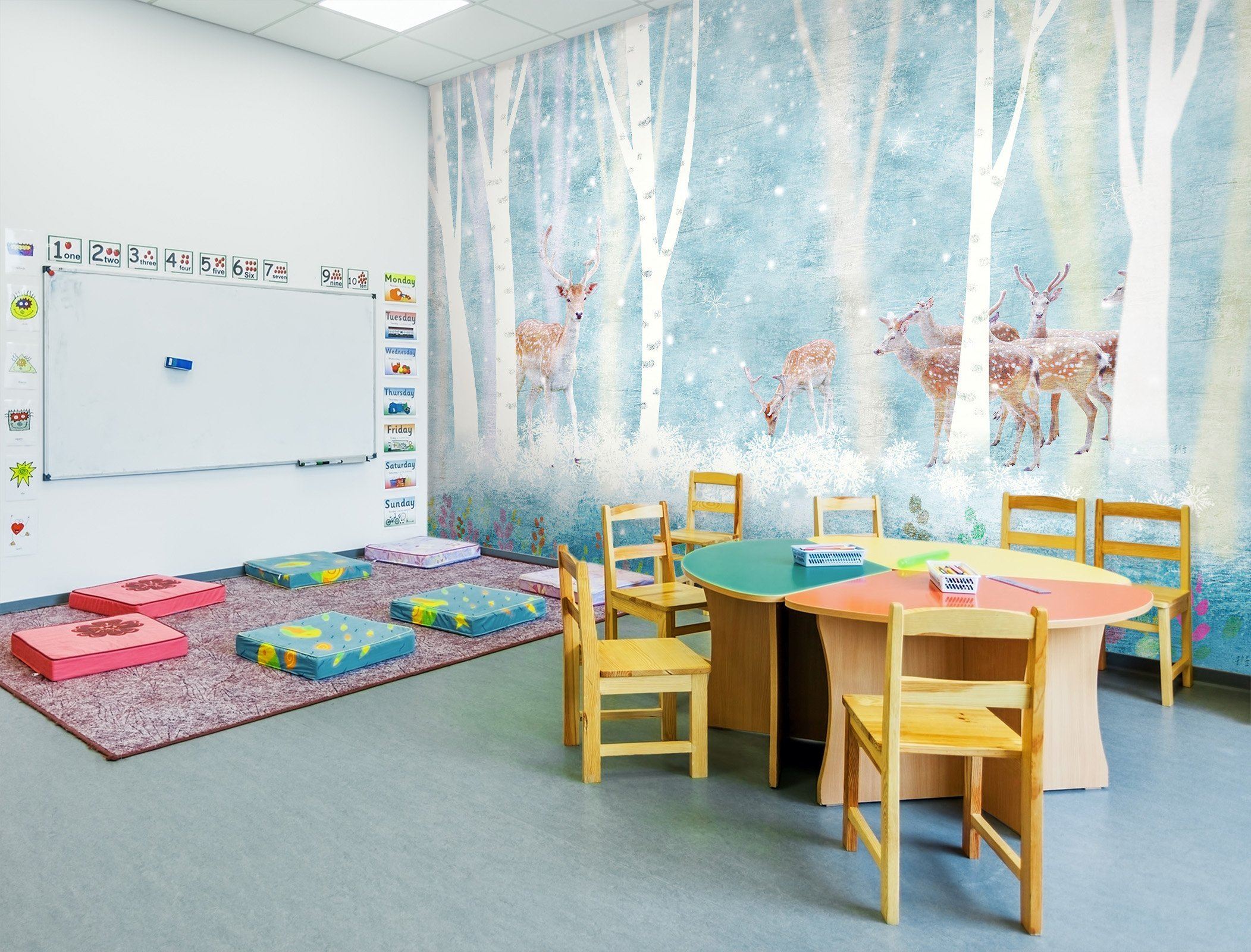 3D Cartoon deer in the forest 25 Wall Murals Wallpaper AJ Wallpaper 2 