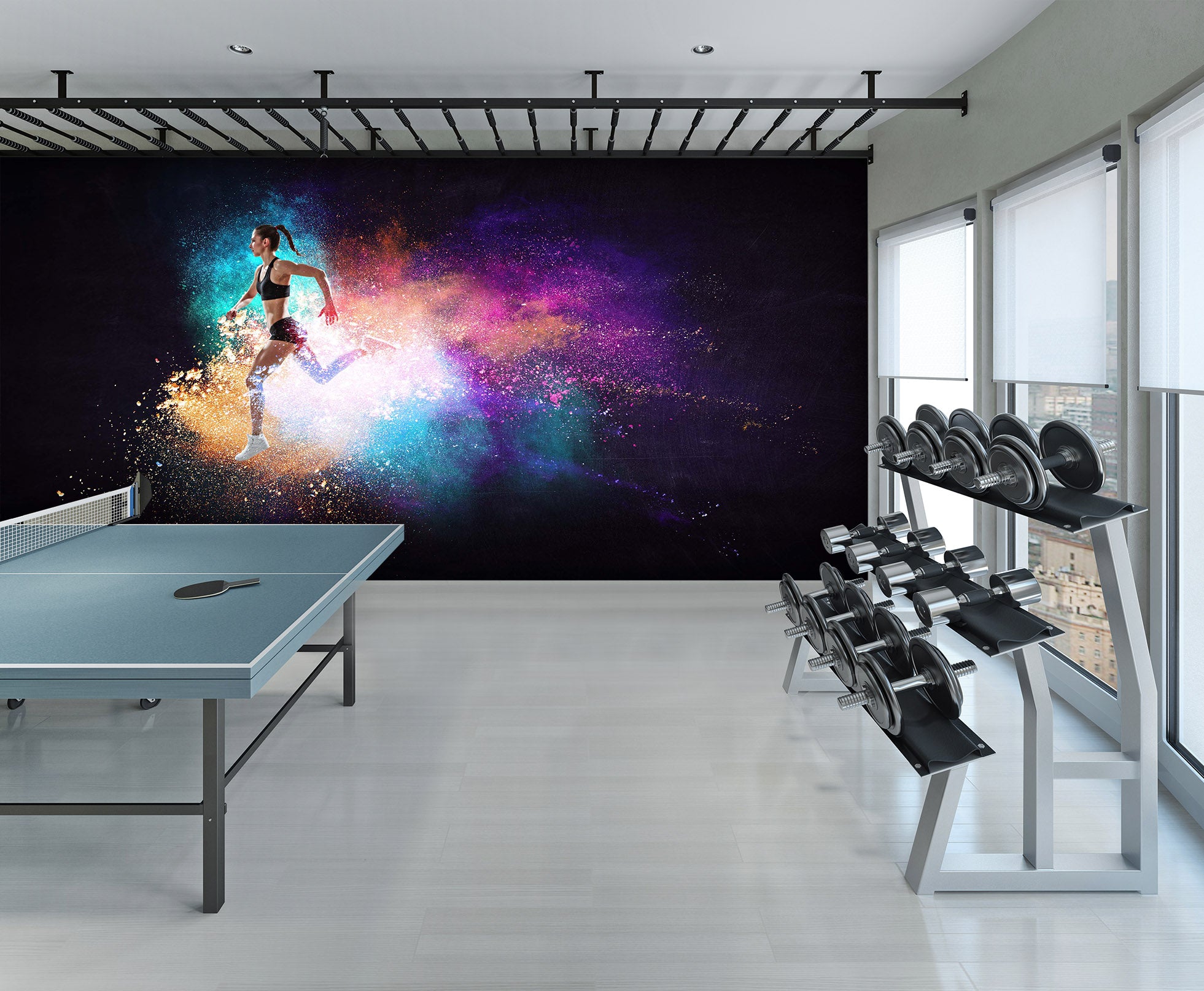 3D Running 115 Wall Murals Wallpaper AJ Wallpaper 2 