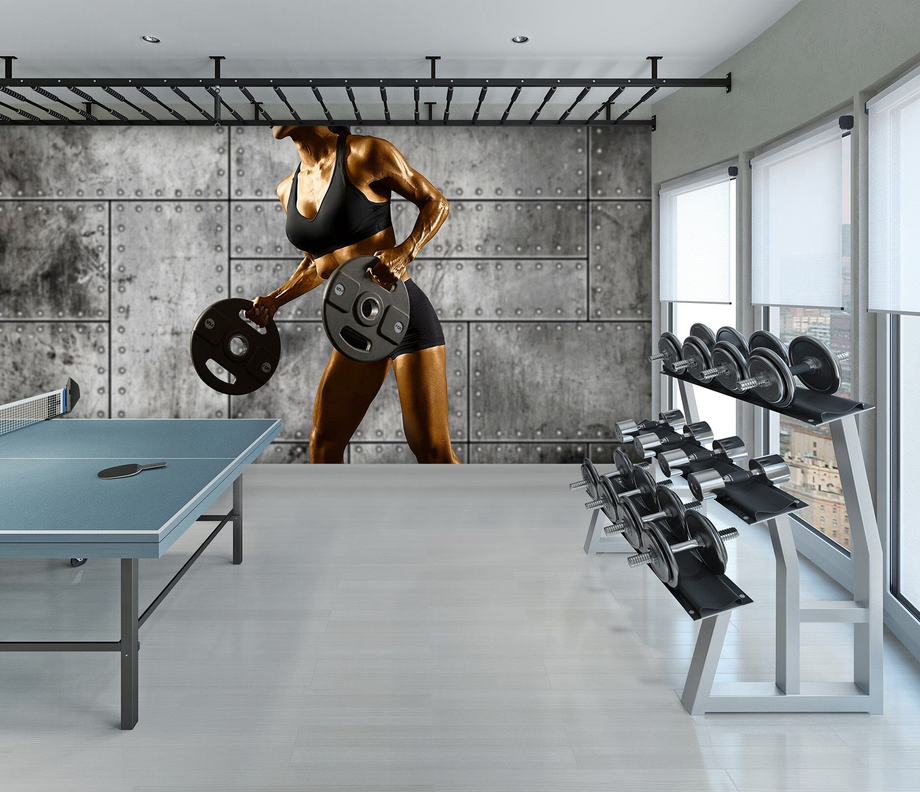 3D Fitness Iron 299 Wall Murals Wallpaper AJ Wallpaper 2 