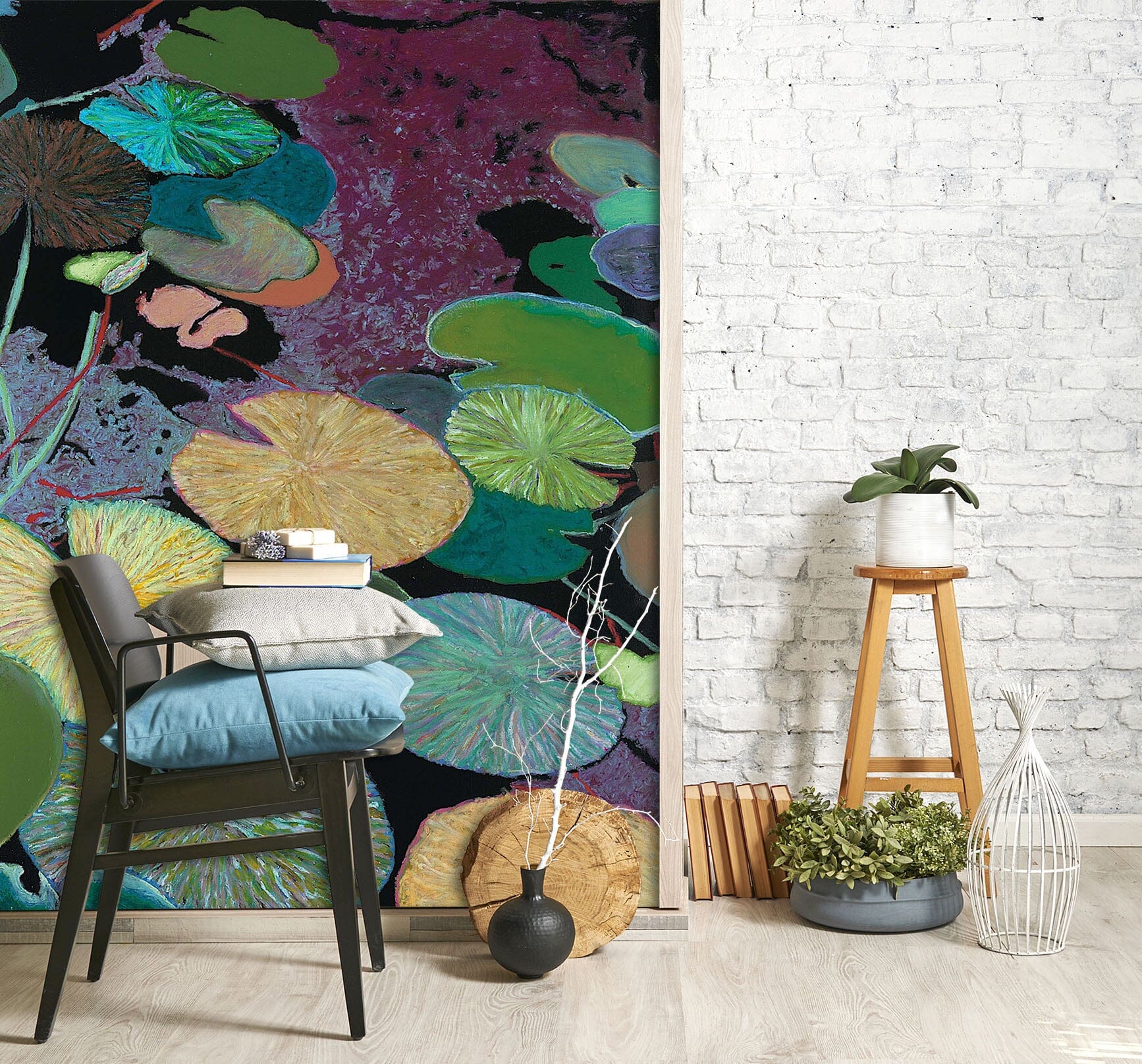 3D Lotus Pond 295 Allan P. Friedlander Wall Mural Wall Murals Wallpaper AJ Wallpaper 2 