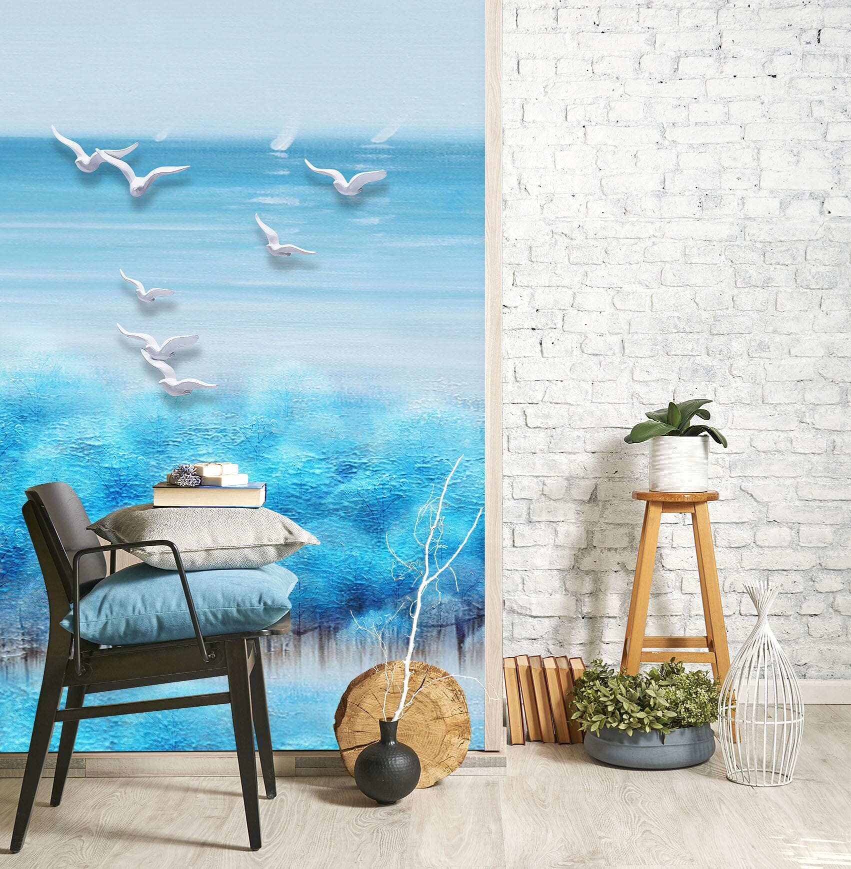 3D Blue Forest 1821 Wall Murals Wallpaper AJ Wallpaper 2 