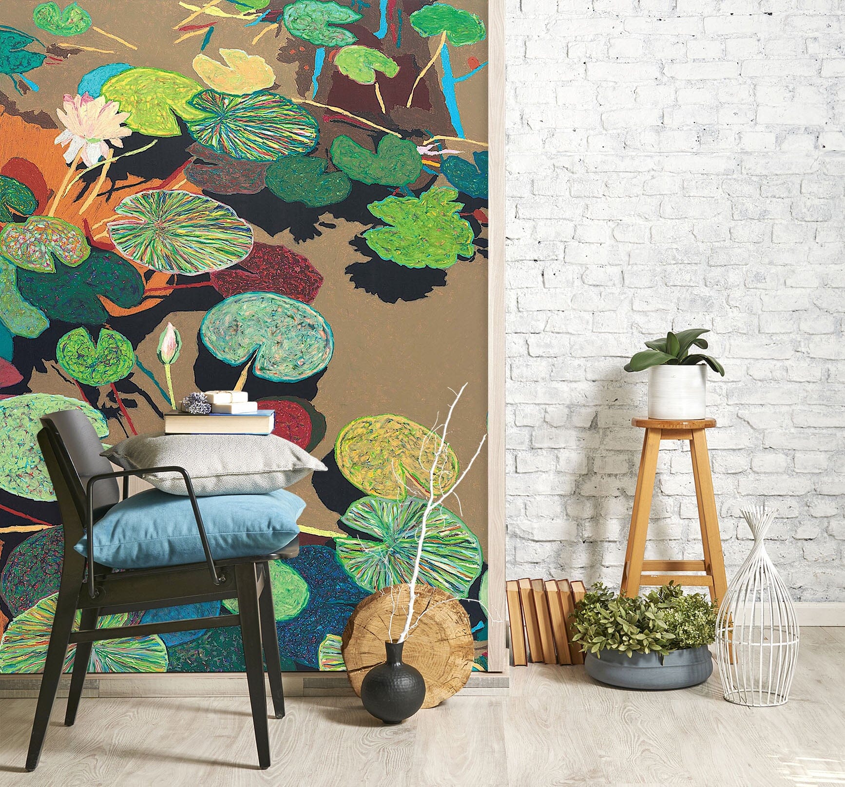 3D Summer Pond 284 Allan P. Friedlander Wall Mural Wall Murals Wallpaper AJ Wallpaper 2 