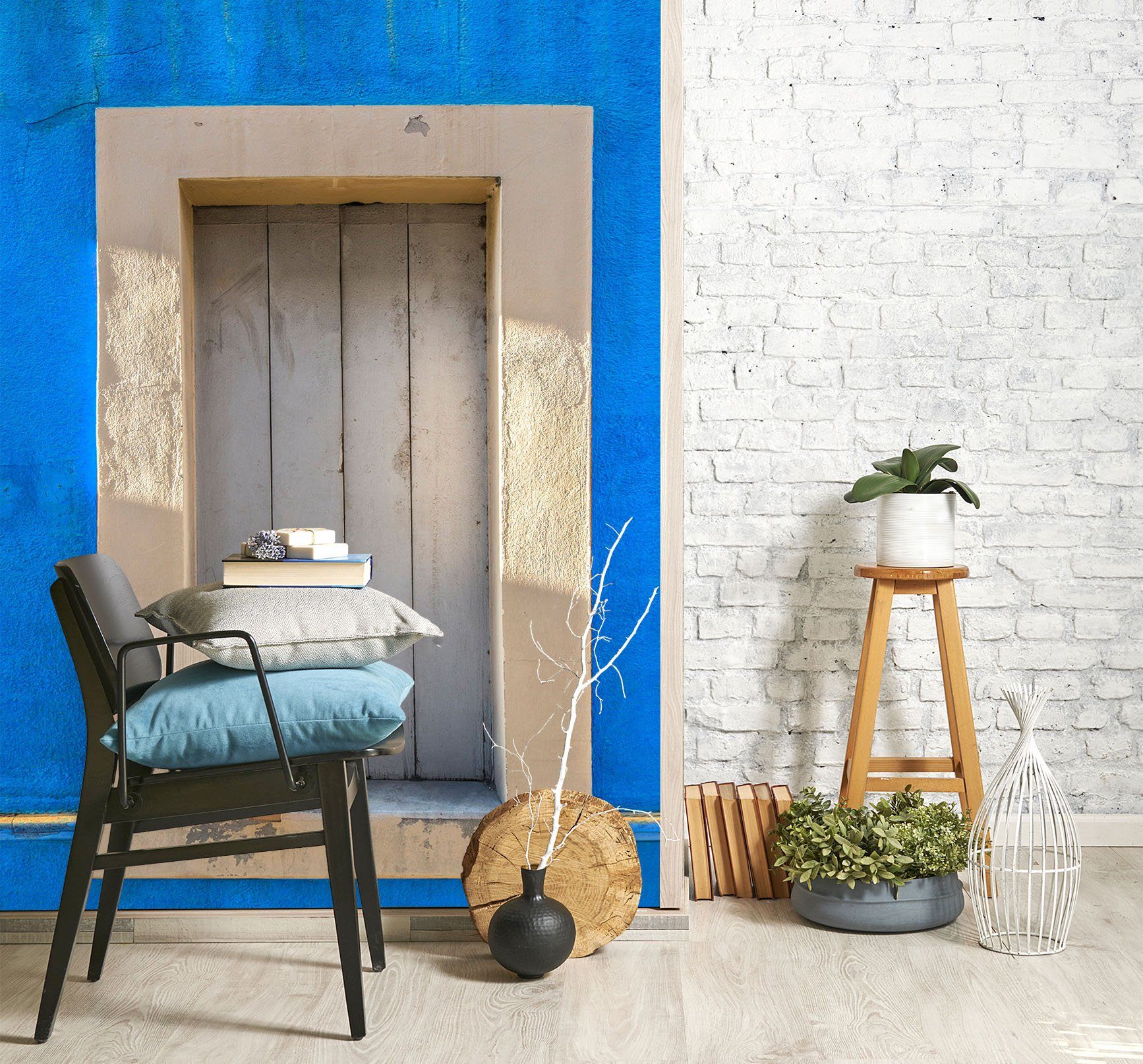3D Blue Door 1399 Marco Carmassi Wall Mural Wall Murals Wallpaper AJ Wallpaper 2 