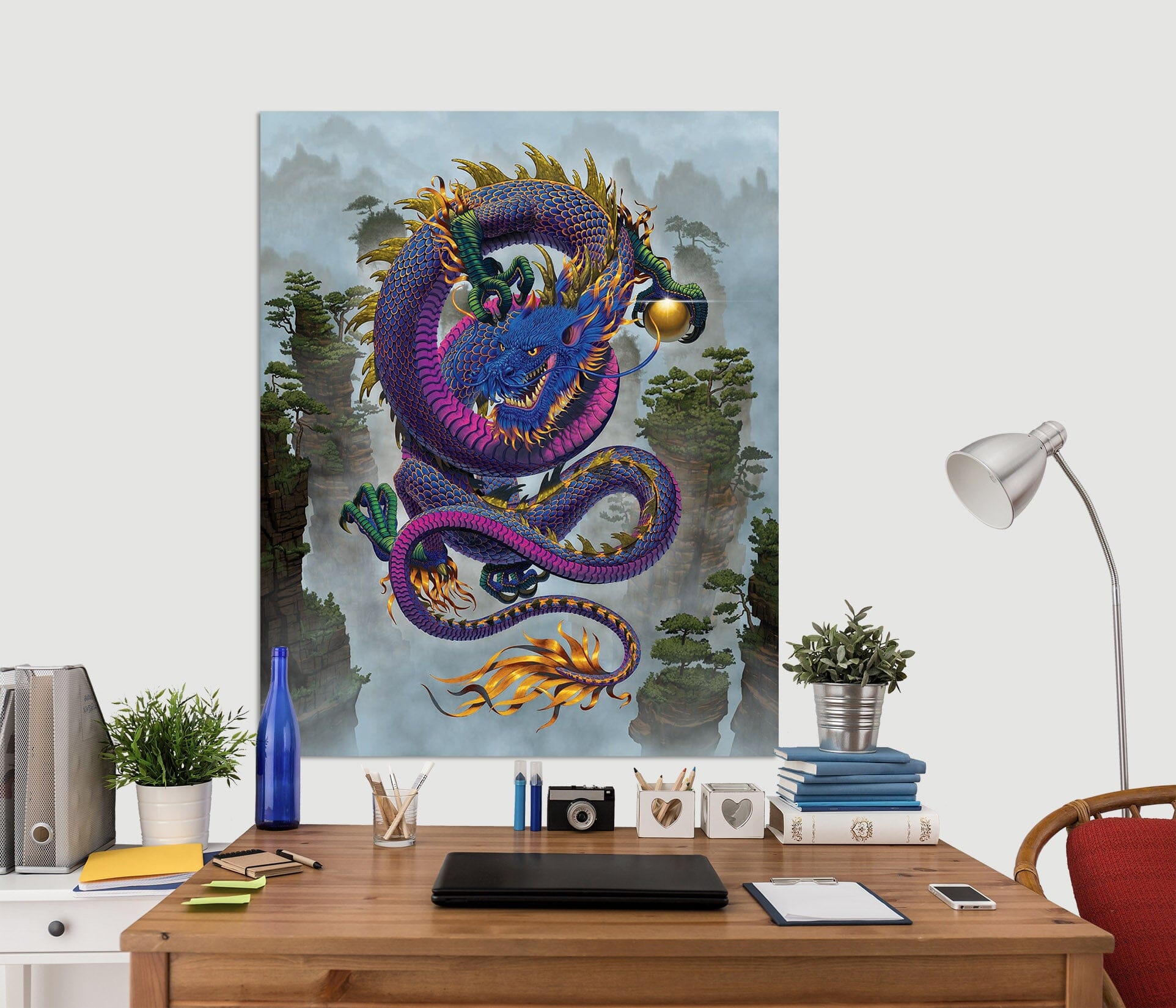 3D Good Fortune Dragon Def 040 Vincent Hie Wall Sticker Wallpaper AJ Wallpaper 2 