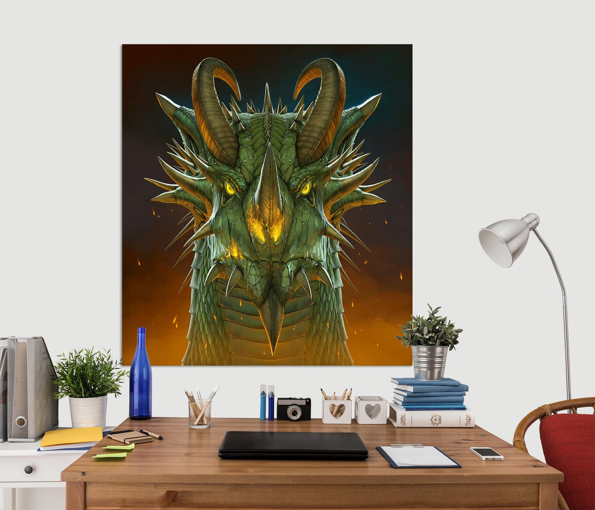 3D Dragon Portrait 034 Vincent Hie Wall Sticker Wallpaper AJ Wallpaper 2 