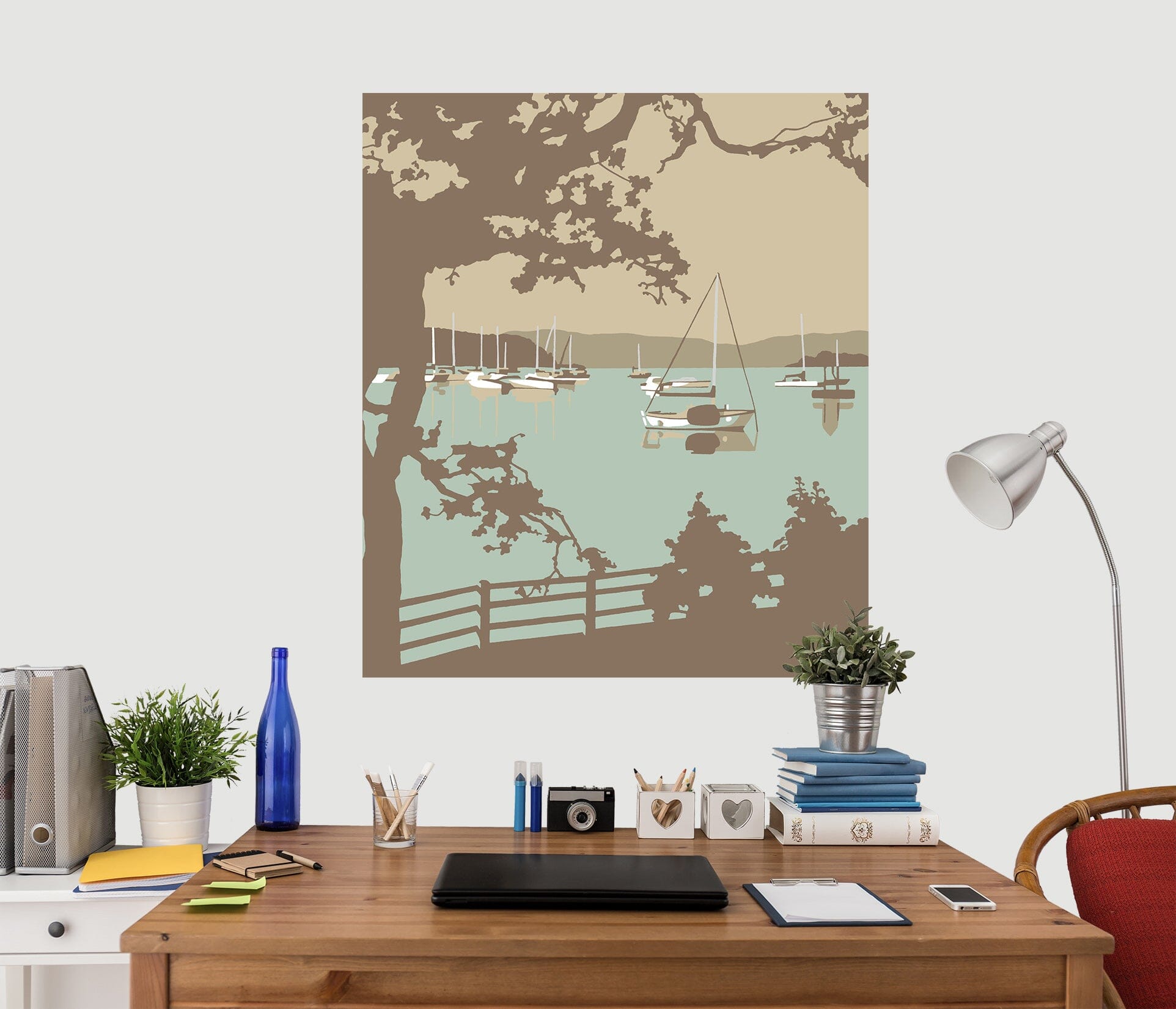 3D Poole Harbour View 048 Steve Read Wall Sticker Wallpaper AJ Wallpaper 2 