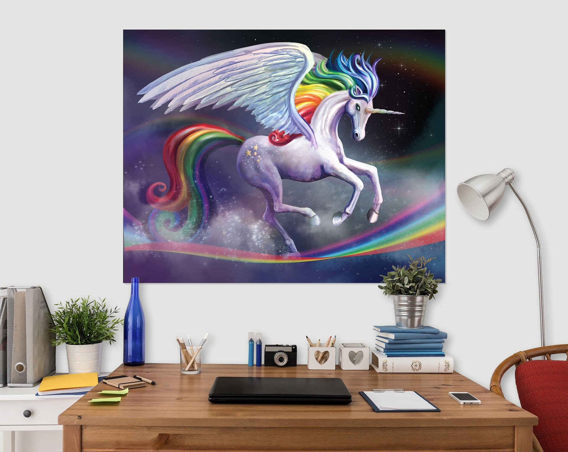 3D White Horse 112 Rose Catherine Khan Wall Sticker Wallpaper AJ Wallpaper 2 