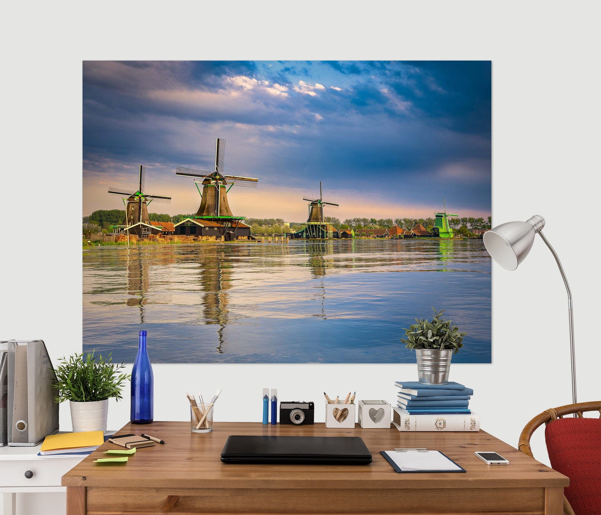 3D Lake Windmill 130 Marco Carmassi Wall Sticker Wallpaper AJ Wallpaper 2 