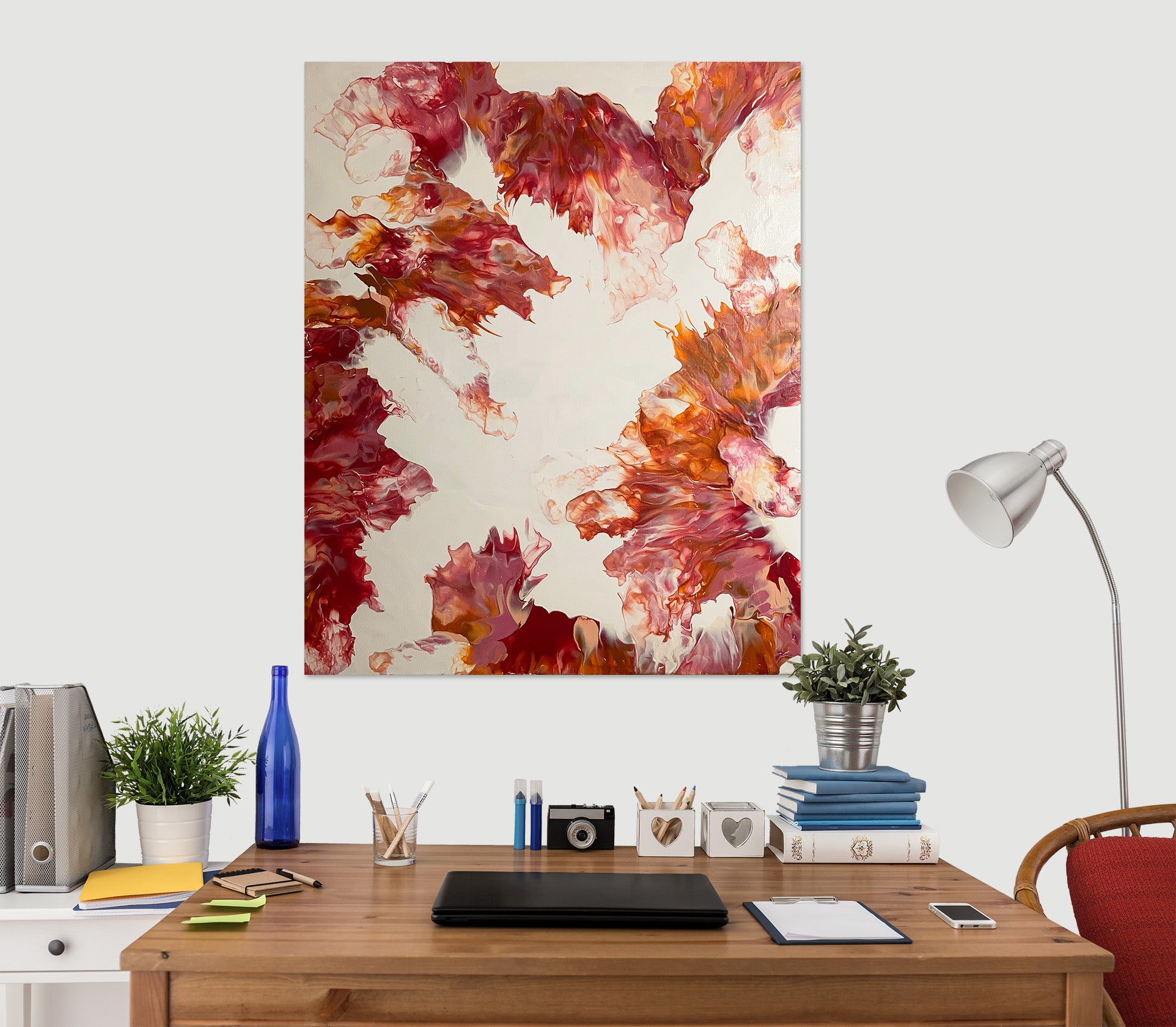 3D Red Texture 8164 Valerie Latrice Wall Sticker