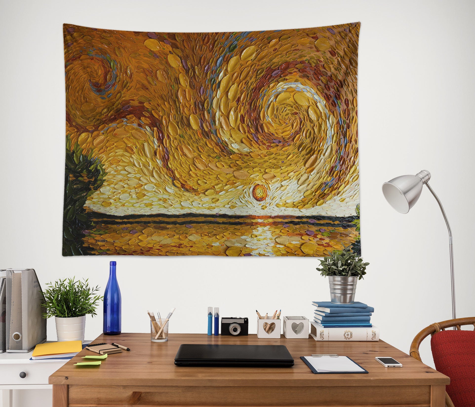 3D Yellow Pattern Sky 11808 Dena Tollefson Tapestry Hanging Cloth Hang