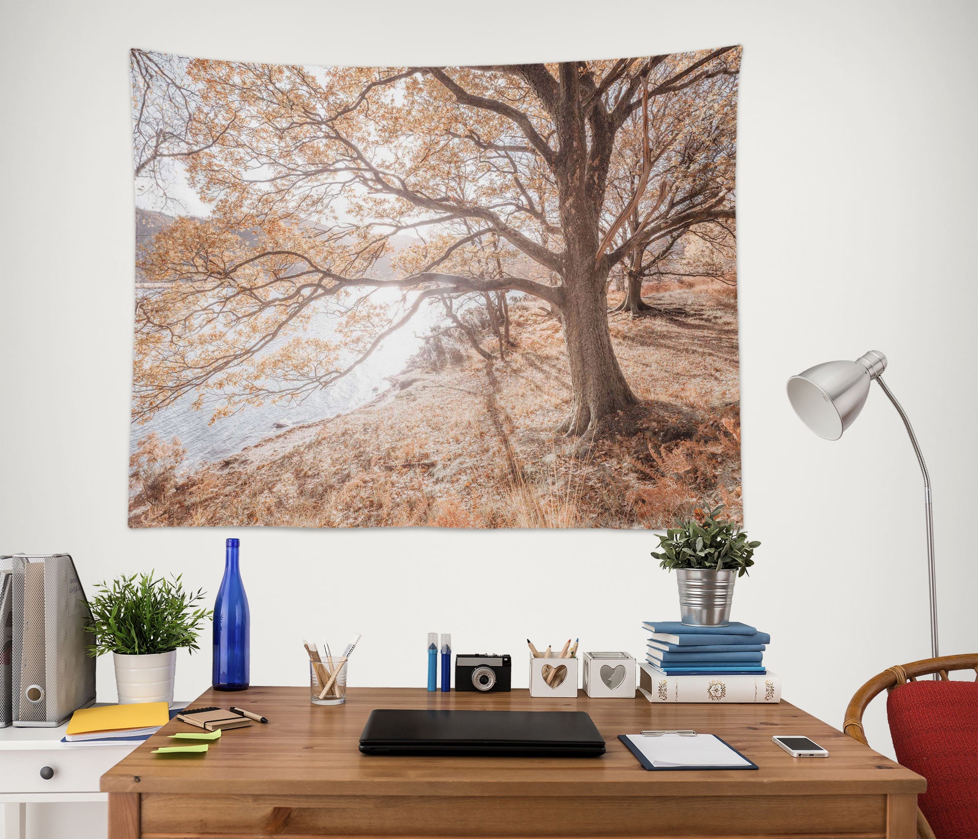 3D Autumn Grass Tree 116146 Assaf Frank Tapestry Hanging Cloth Hang