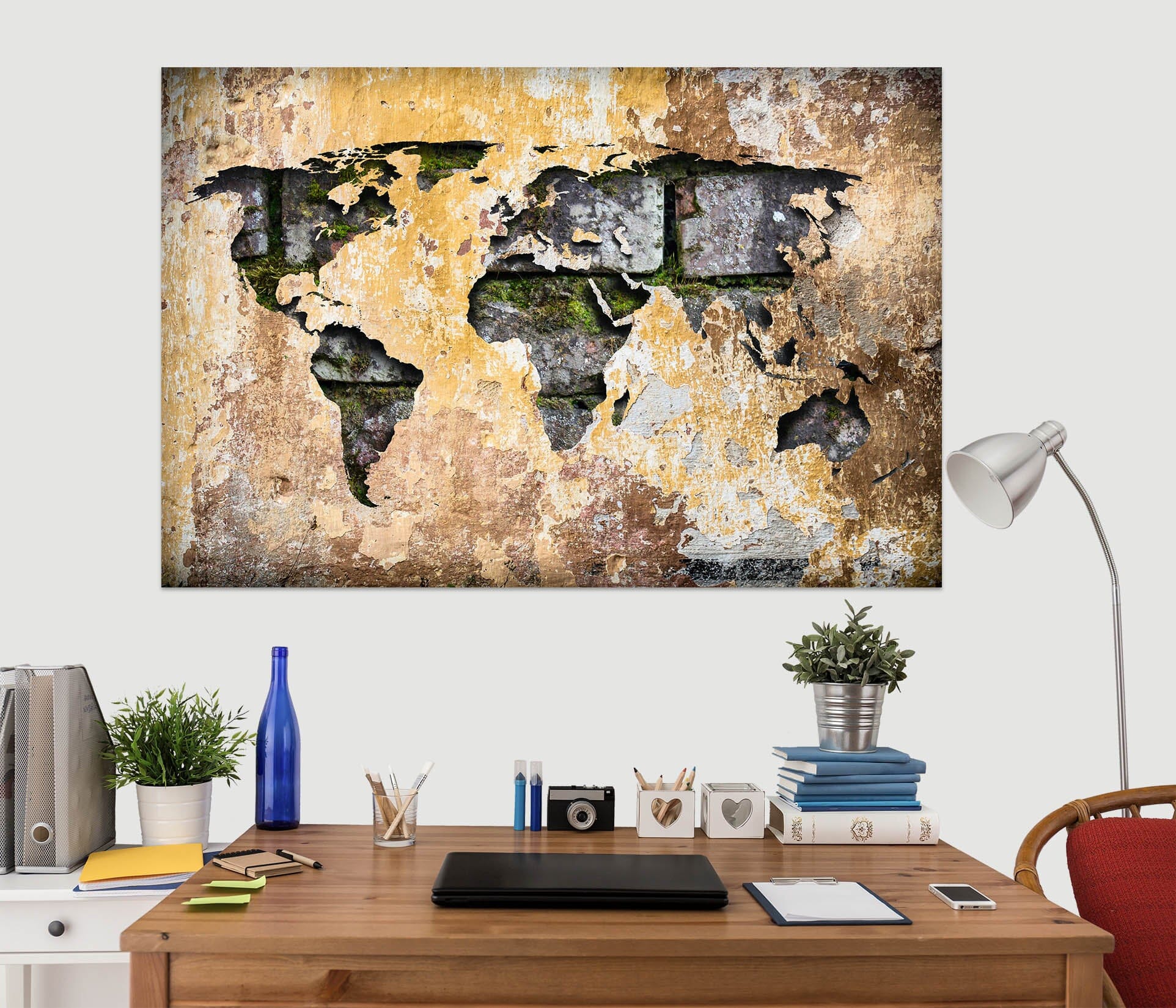 3D Vintage Paper 236 World Map Wall Sticker Wallpaper AJ Wallpaper 2 