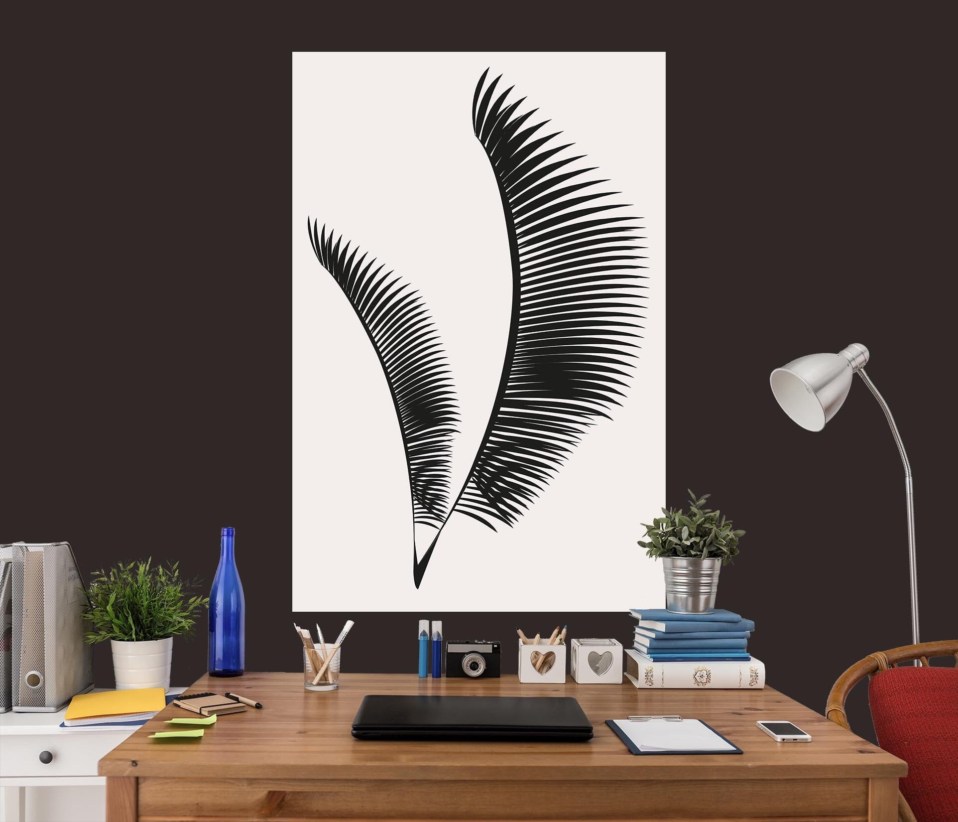 3D Black Feather 147 Boris Draschoff Wall Sticker Wallpaper AJ Wallpaper 2 