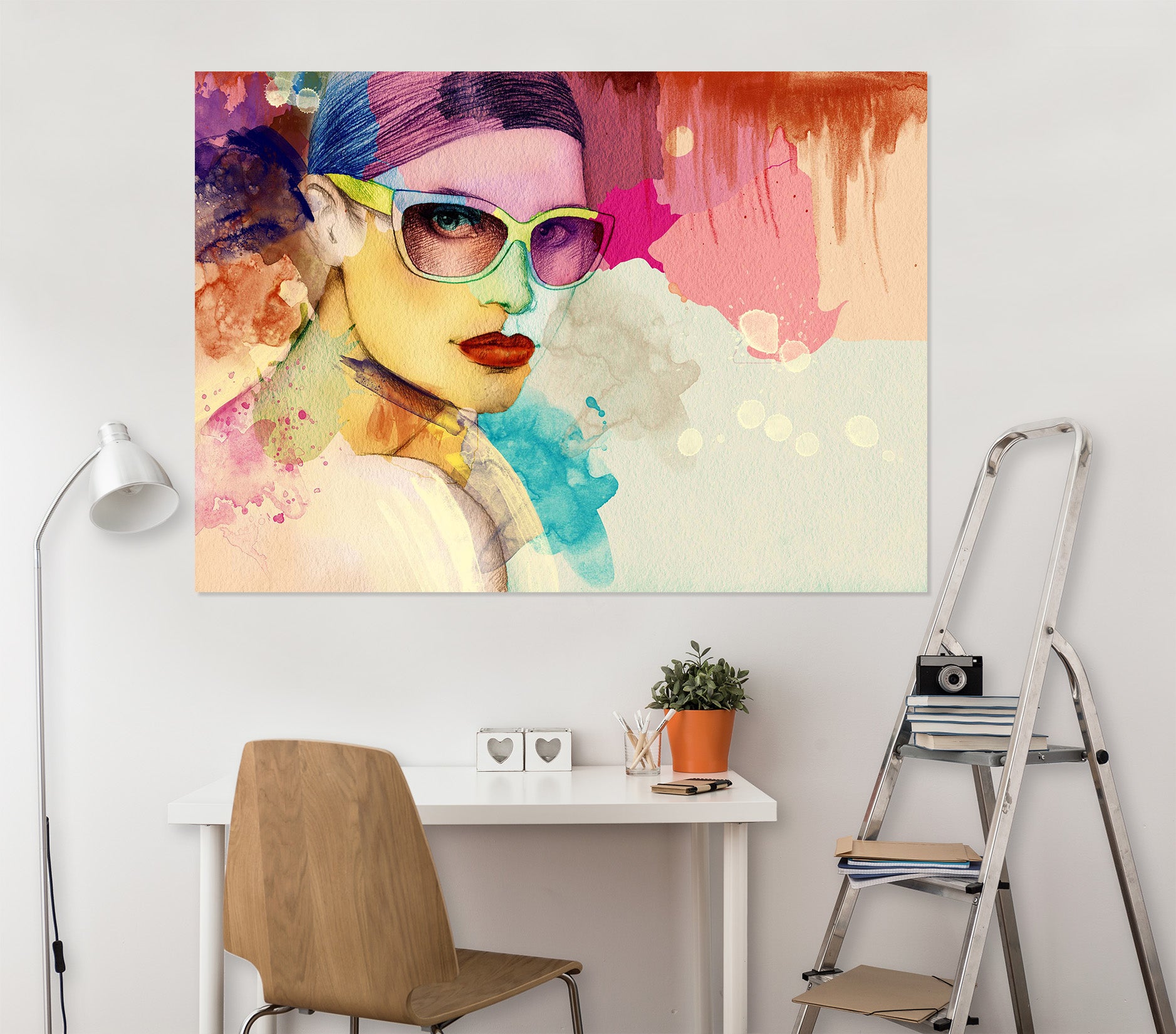 3D Woman Oil Painting 1001 Wall Sticker