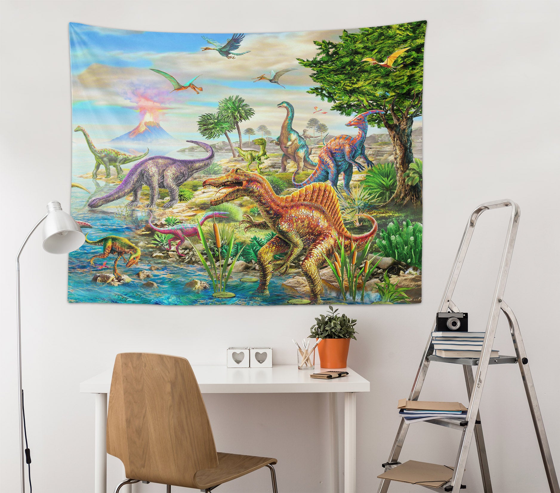 3D Dinosaur World 719 Adrian Chesterman Tapestry Hanging Cloth Hang
