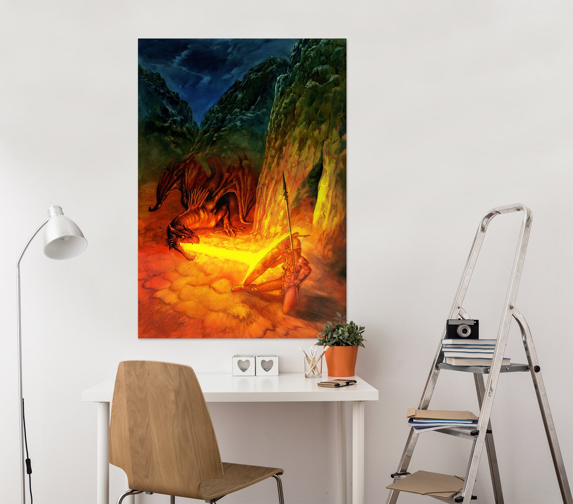 3D Spitfire Dragon 8125 Ciruelo Wall Sticker