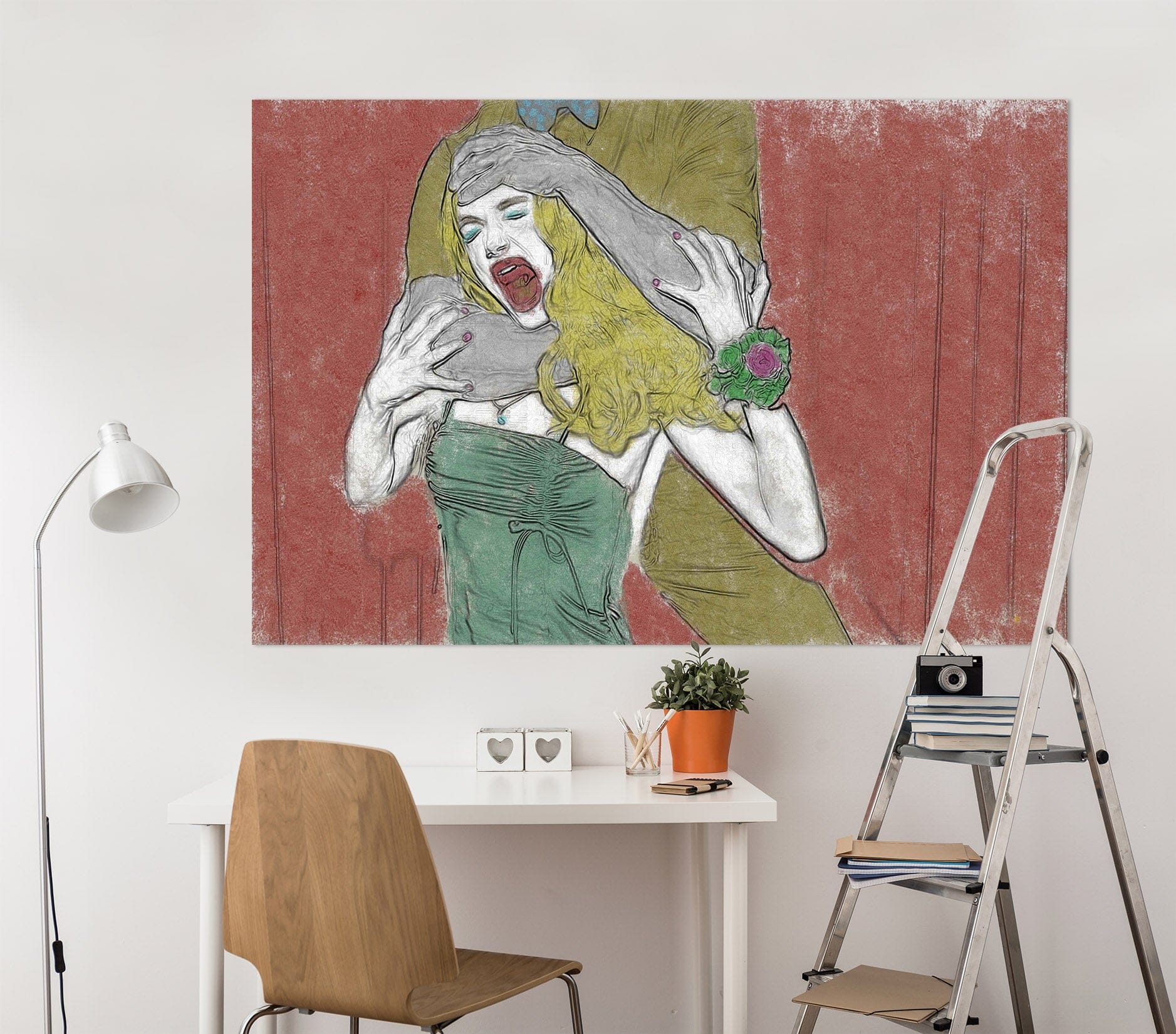 3D Painted Girl 013 Marco Cavazzana Wall Sticker Wallpaper AJ Wallpaper 2 