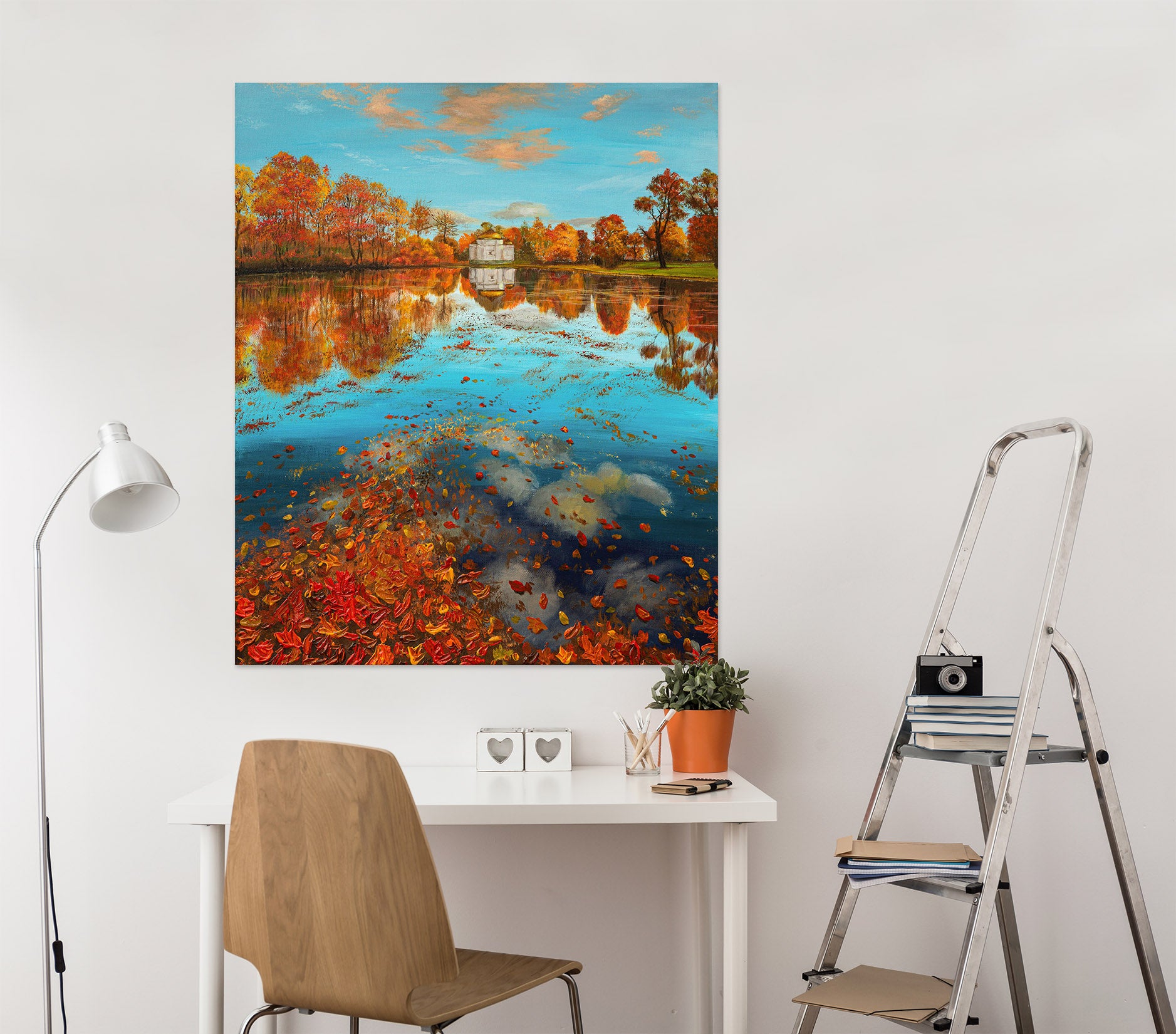 3D Lake Surface Trees 1821 Marina Zotova Wall Sticker