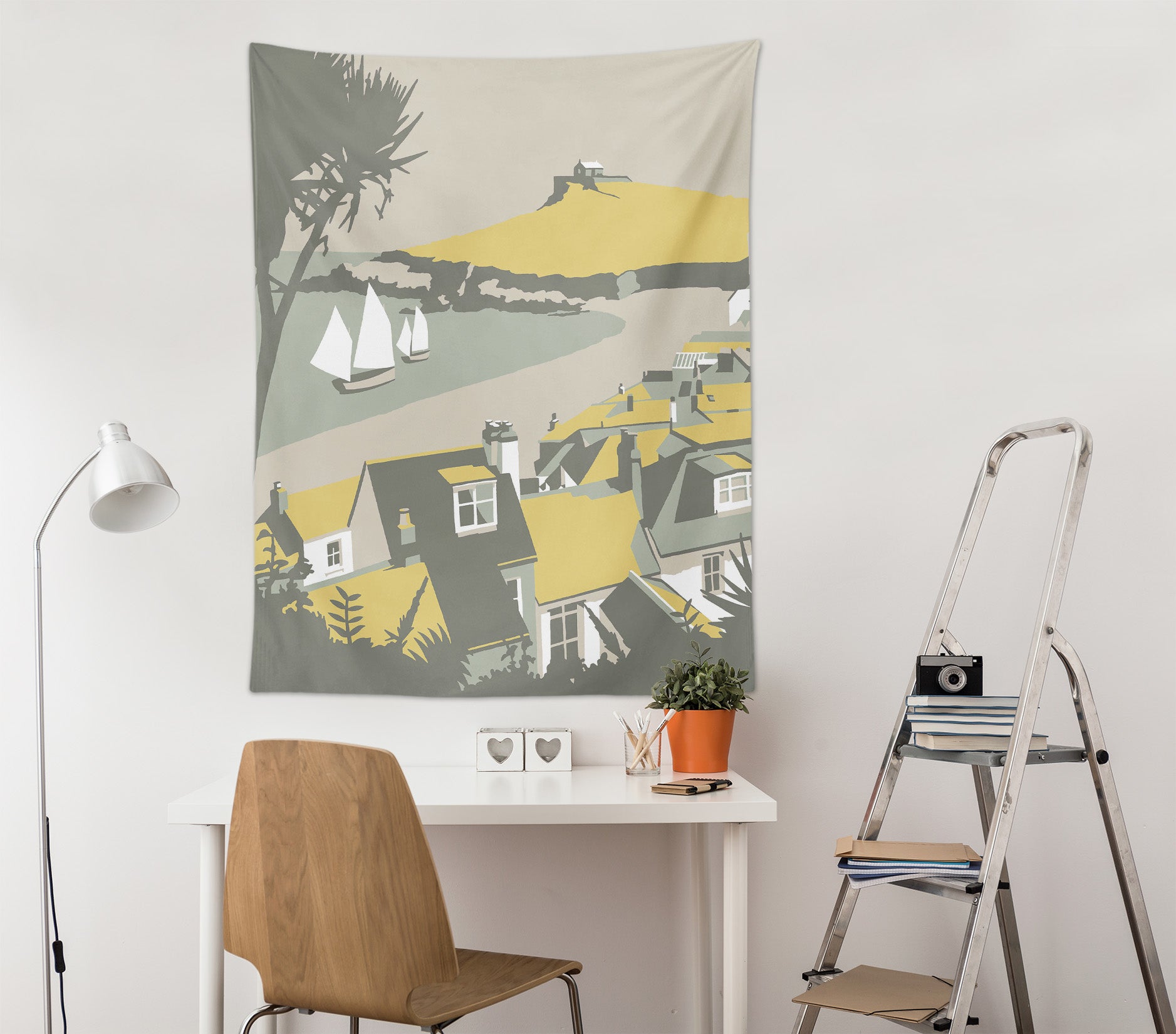 3D Yellow House 5386 Steve Read Tapestry Hanging Cloth Hang