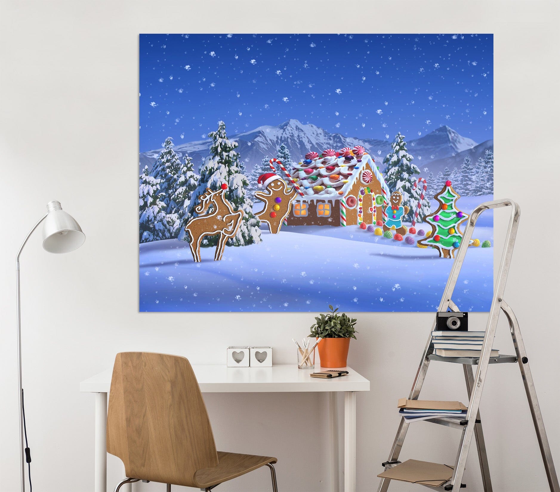 3D Christmas Deer 019 Jerry LoFaro Wall Sticker Wallpaper AJ Wallpaper 2 