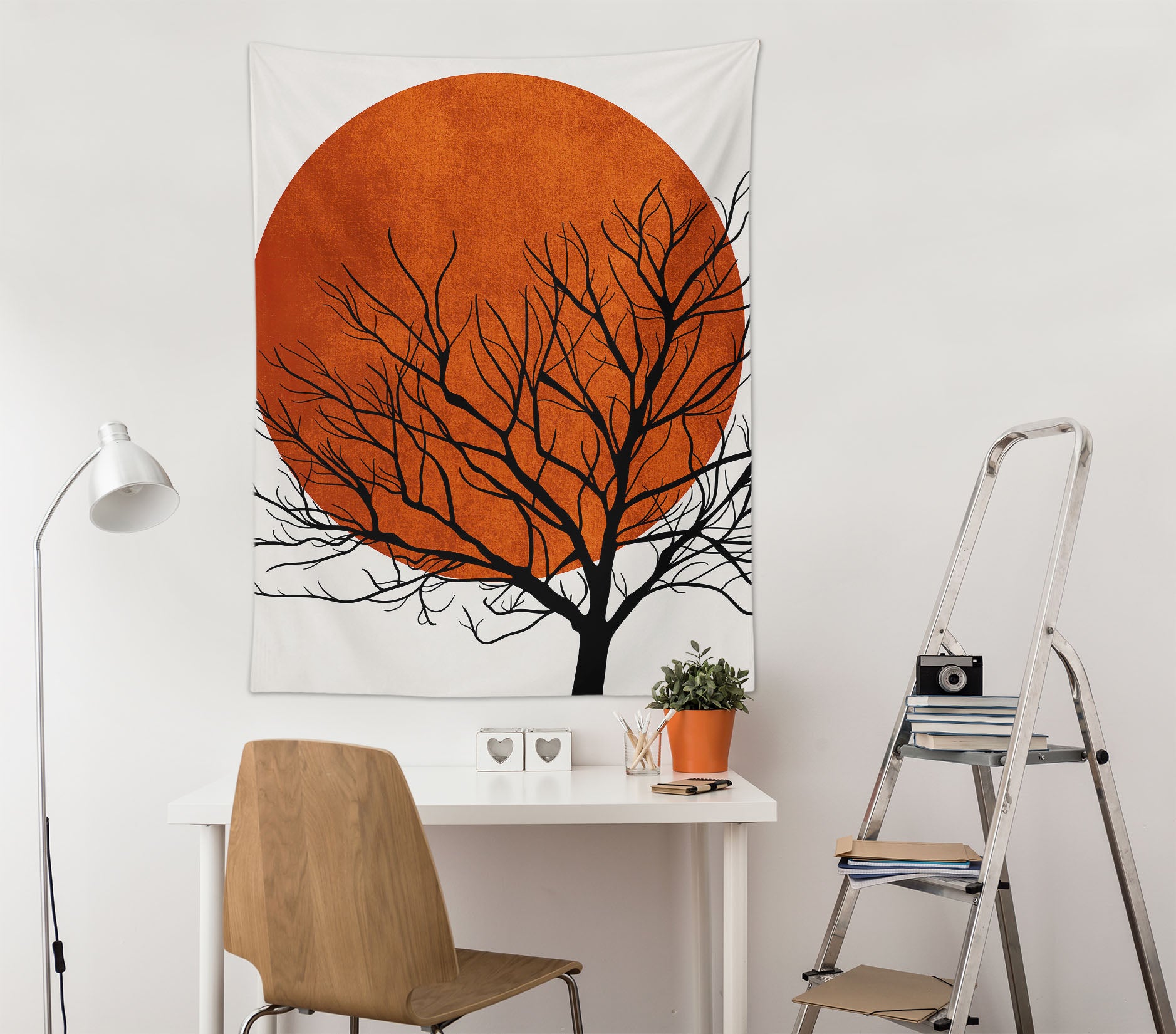 3D Red Sun Branch 5287 Boris Draschoff Tapestry Hanging Cloth Hang