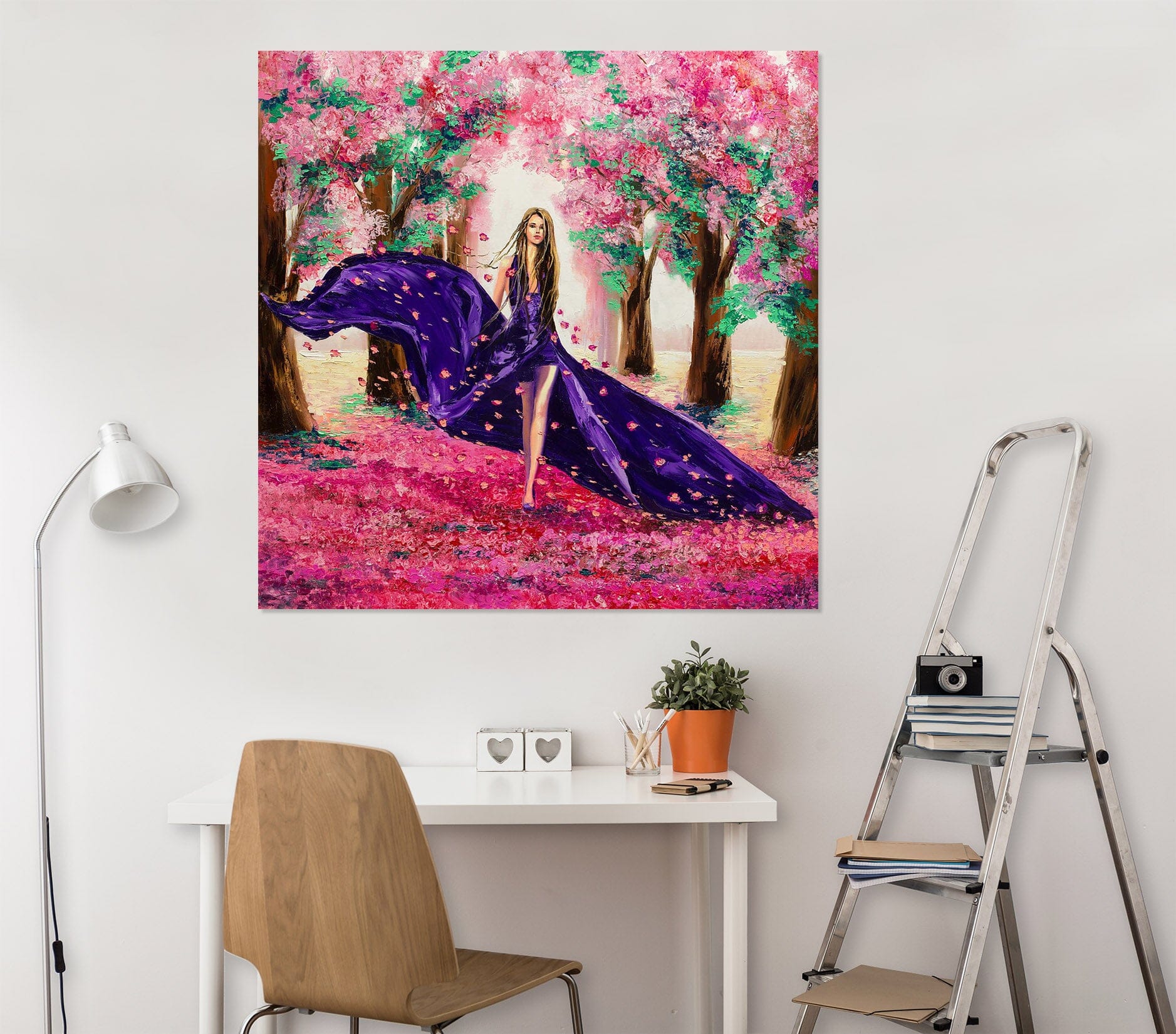 3D Cherry Blossoms Woman 1028 Wall Sticker Wallpaper AJ Wallpaper 2 