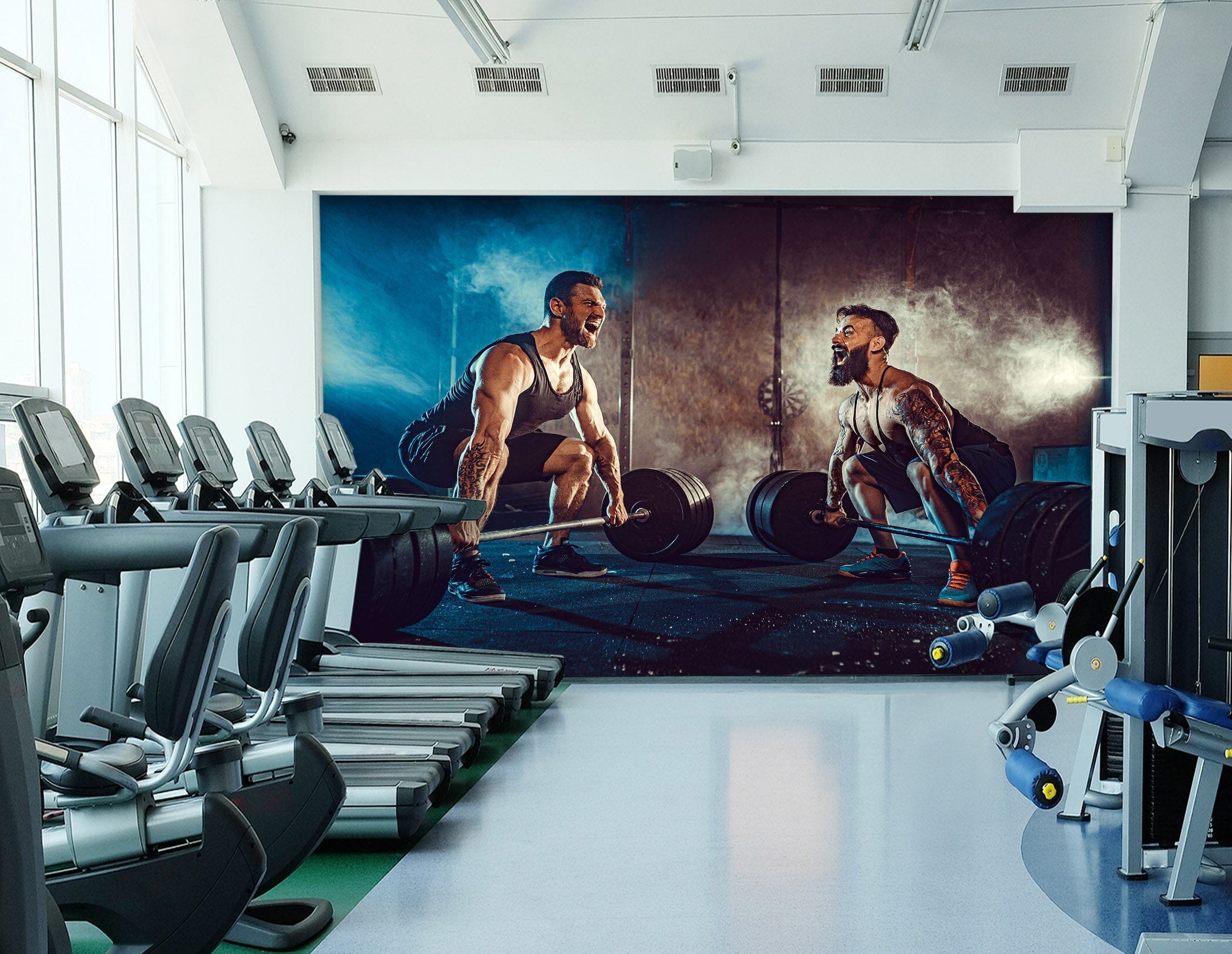 3D Squat Barbell 311 Wall Murals Wallpaper AJ Wallpaper 2 