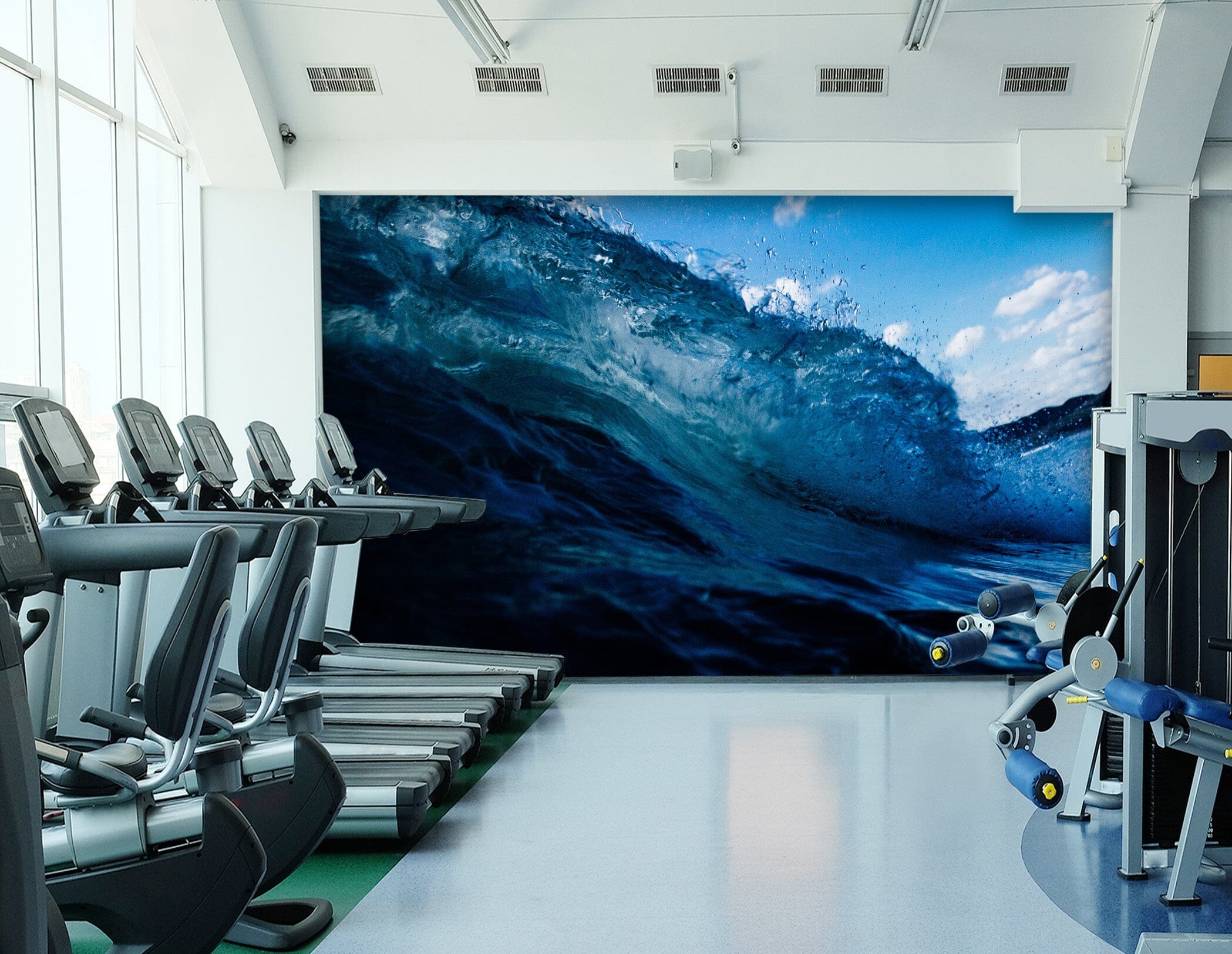 3D Blue Ocean Waves 203 Wall Murals Wallpaper AJ Wallpaper 2 