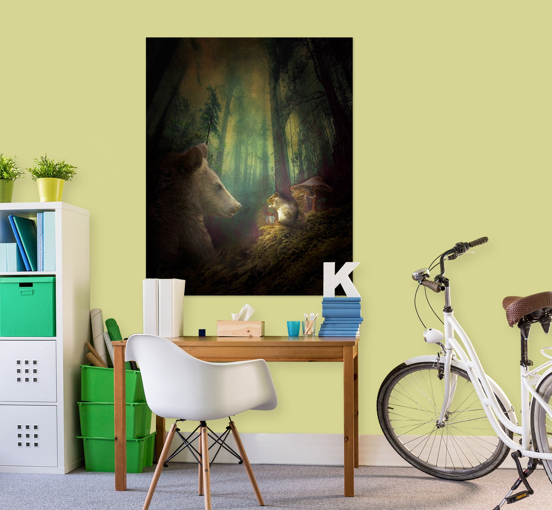 3D Forest Bear 4060 Beth Sheridan Wall Sticker
