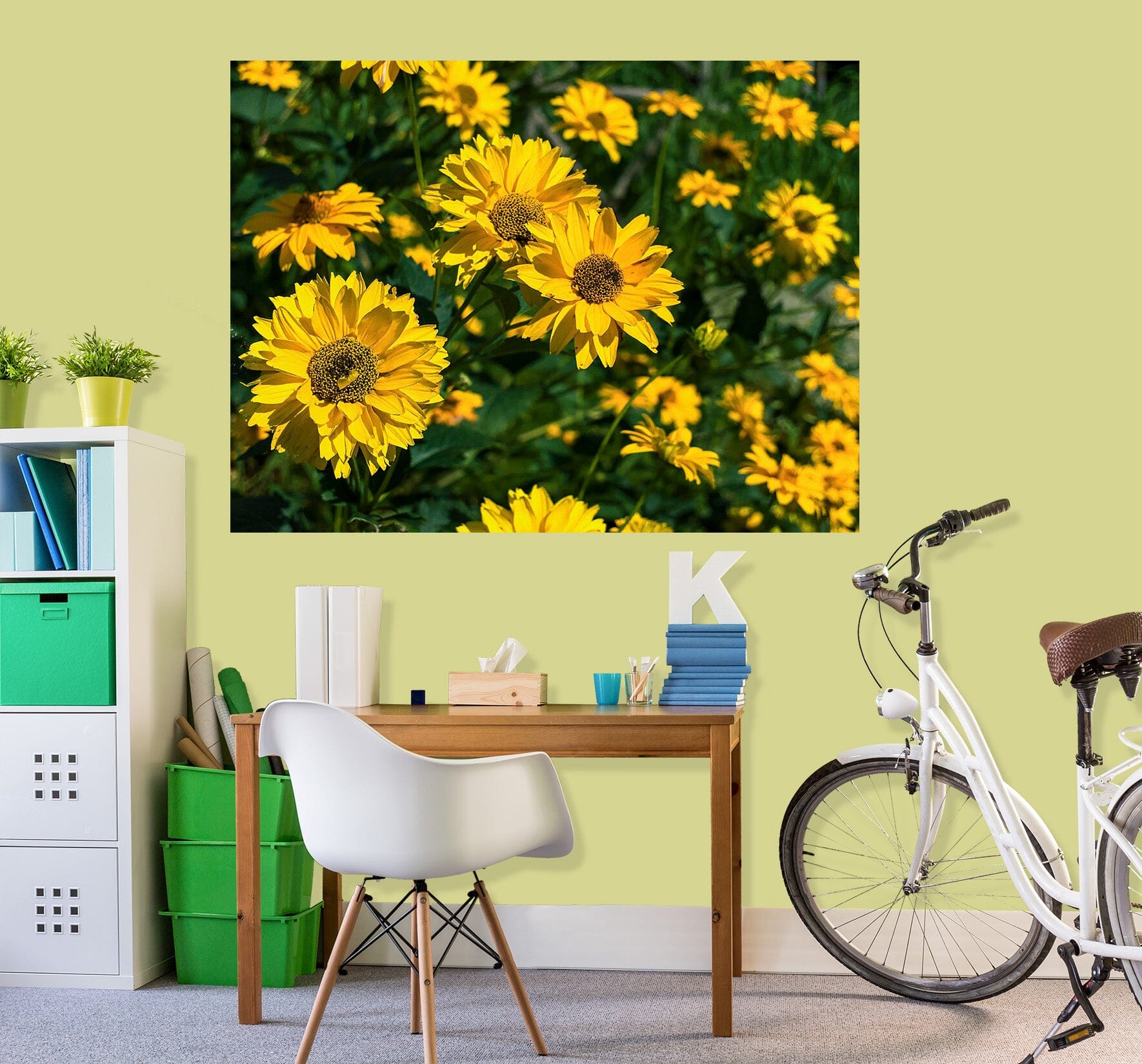 3D Sun Flower 132 Jerry LoFaro Wall Sticker Wallpaper AJ Wallpaper 2 