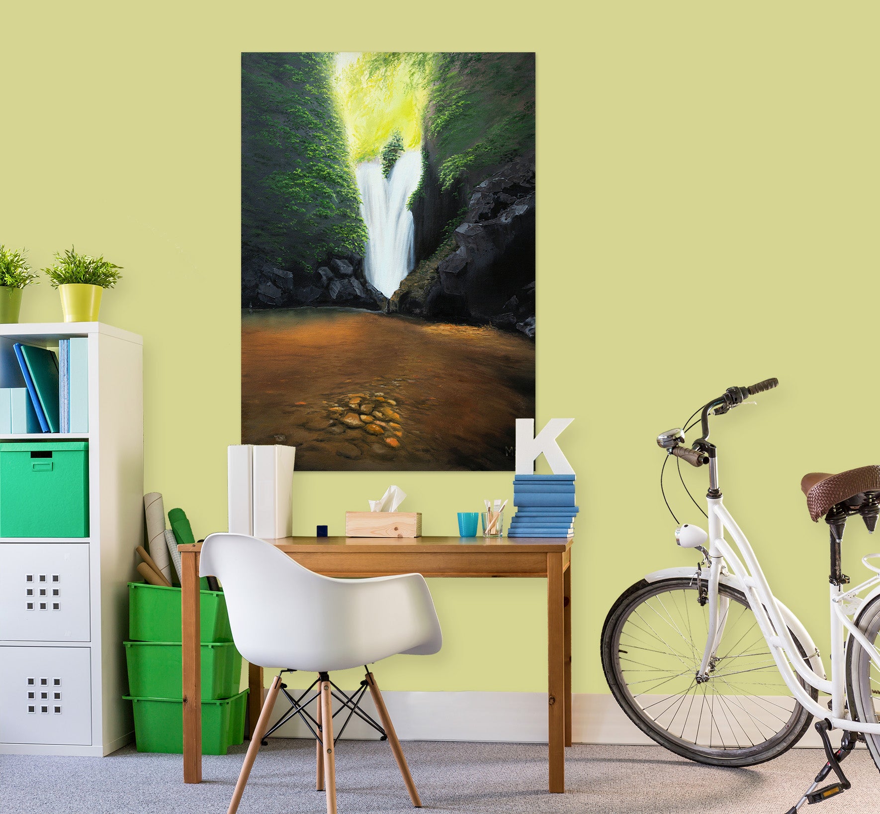 3D Grotto Flowing Water 1823 Marina Zotova Wall Sticker