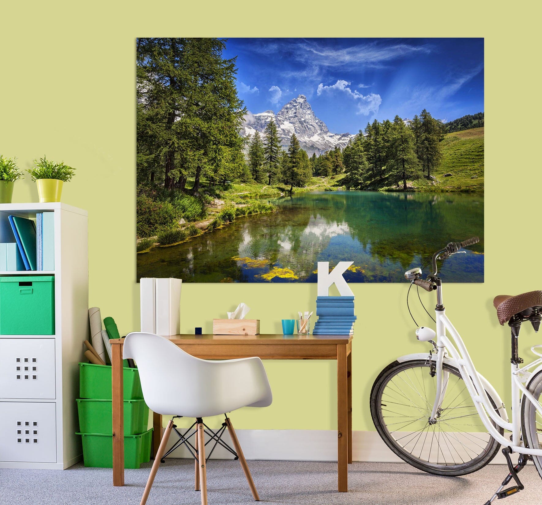 3D Blue Lake 114 Marco Carmassi Wall Sticker Wallpaper AJ Wallpaper 2 