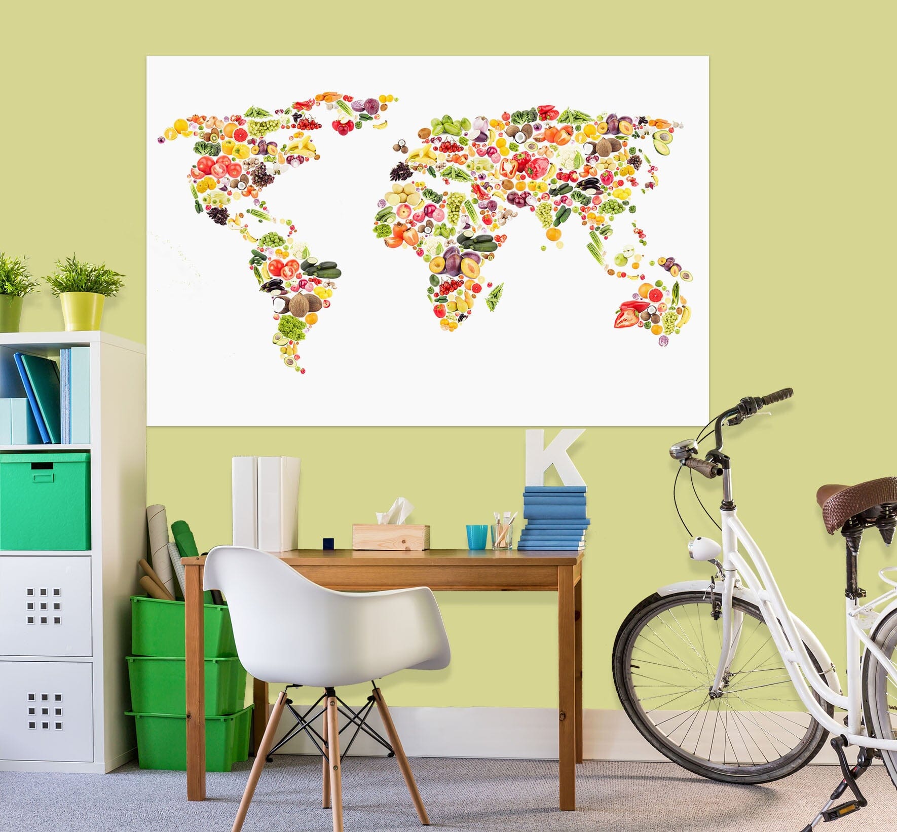 3D Color Patchwork 251 World Map Wall Sticker Wallpaper AJ Wallpaper 2 