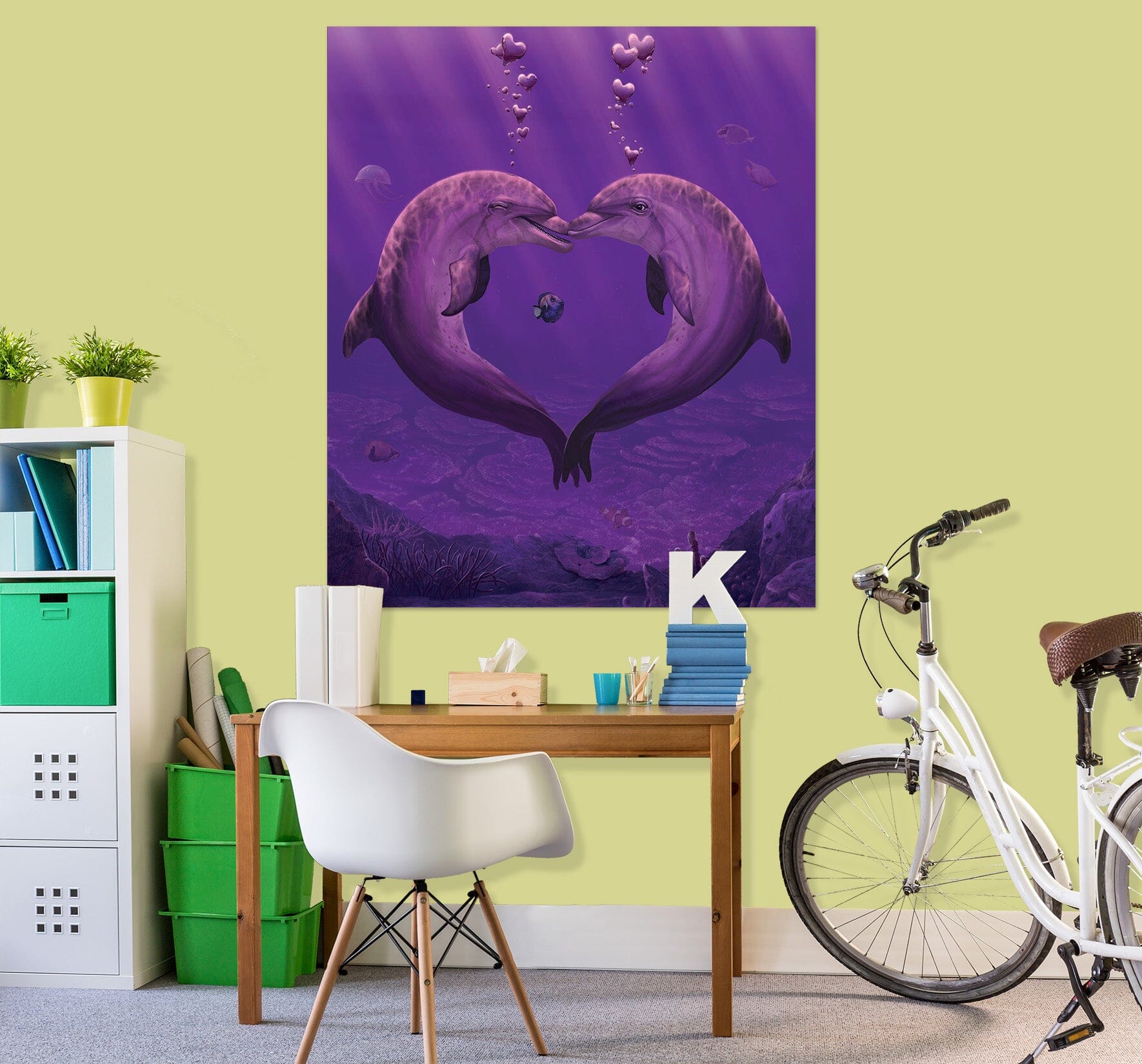3D Sea Of Hearts Def 067 Vincent Hie Wall Sticker Wallpaper AJ Wallpaper 2 
