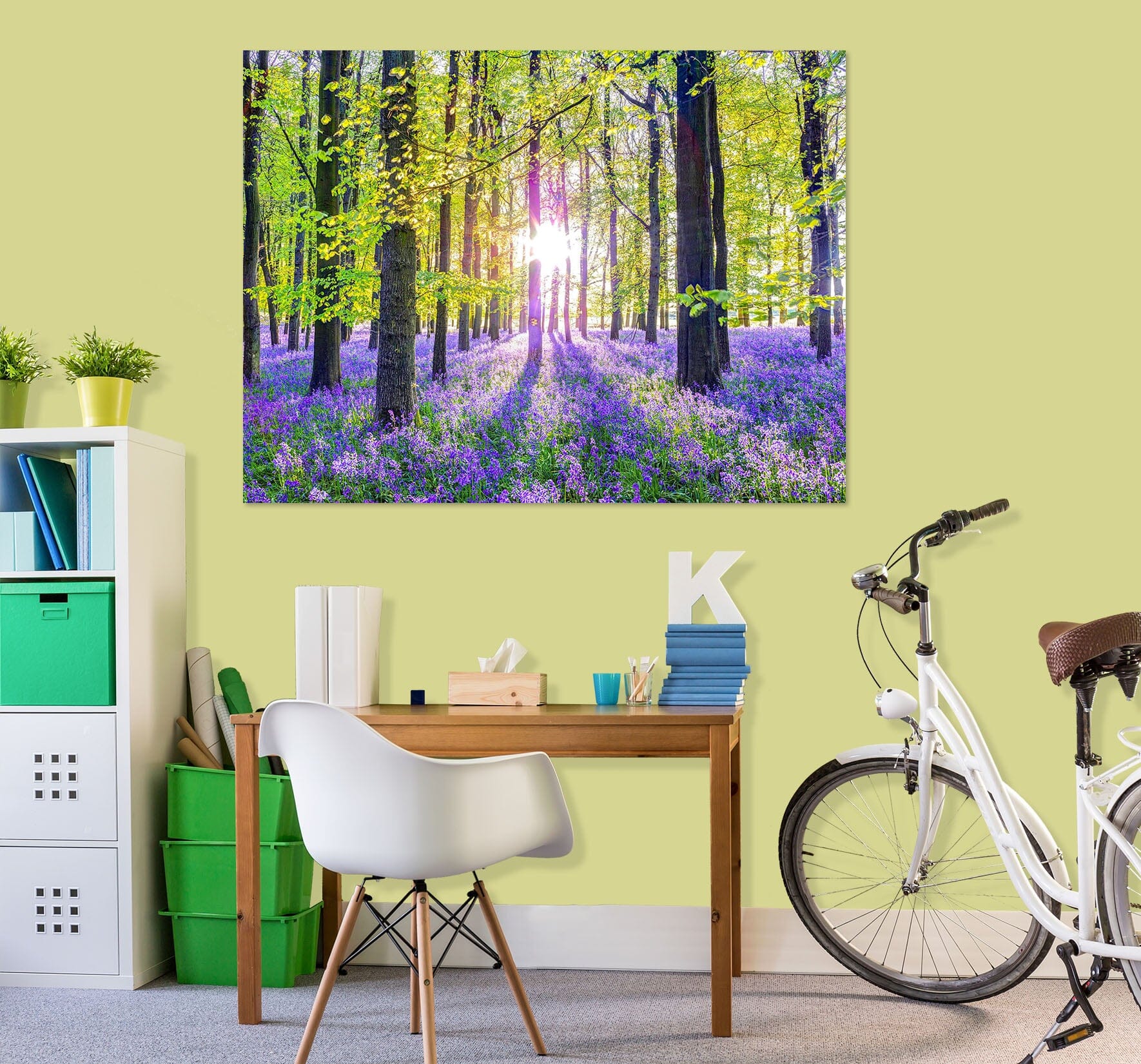 3D Purple Flower Sea 027 Assaf Frank Wall Sticker Wallpaper AJ Wallpaper 2 