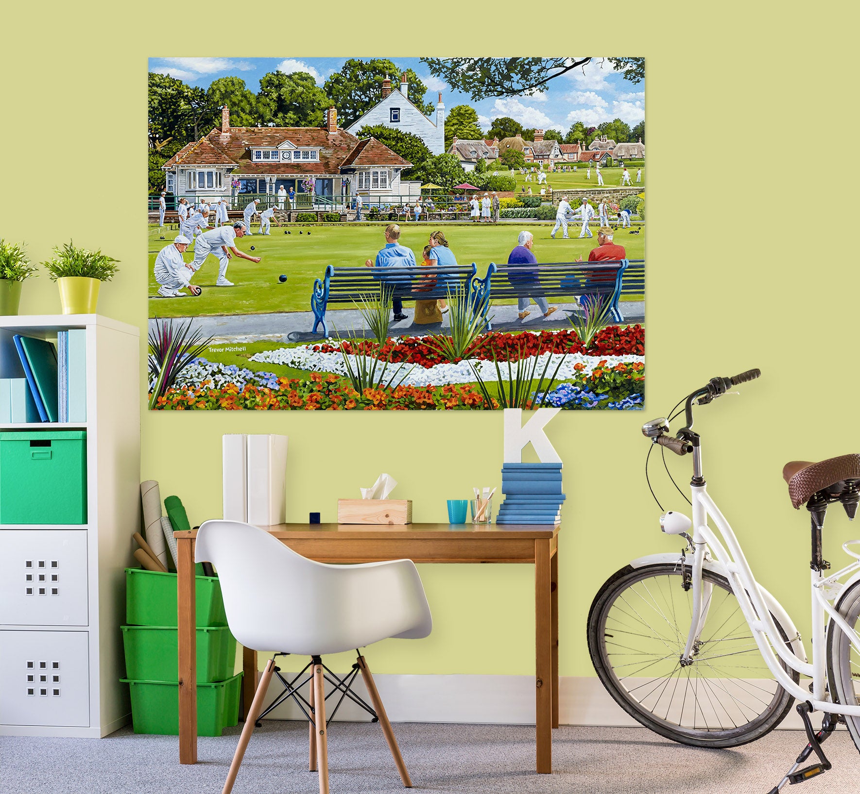 3D Lawn Benches 8934 Trevor Mitchell Wall Sticker