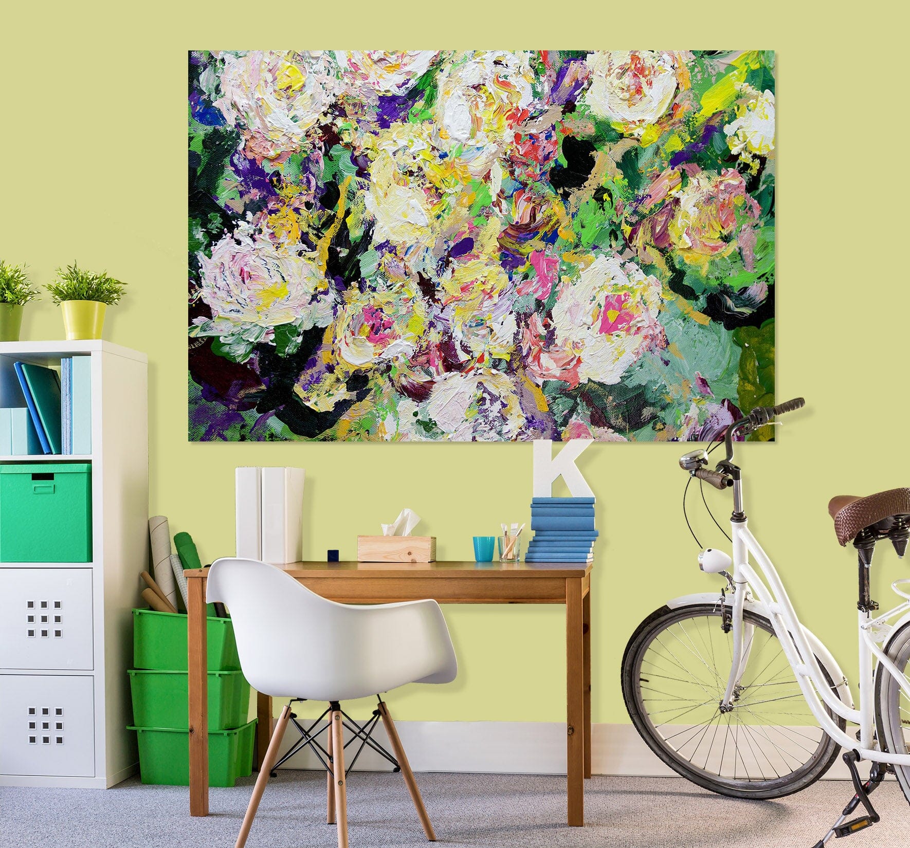 3D Painted Flowers 259 Allan P. Friedlander Wall Sticker Wallpaper AJ Wallpaper 2 