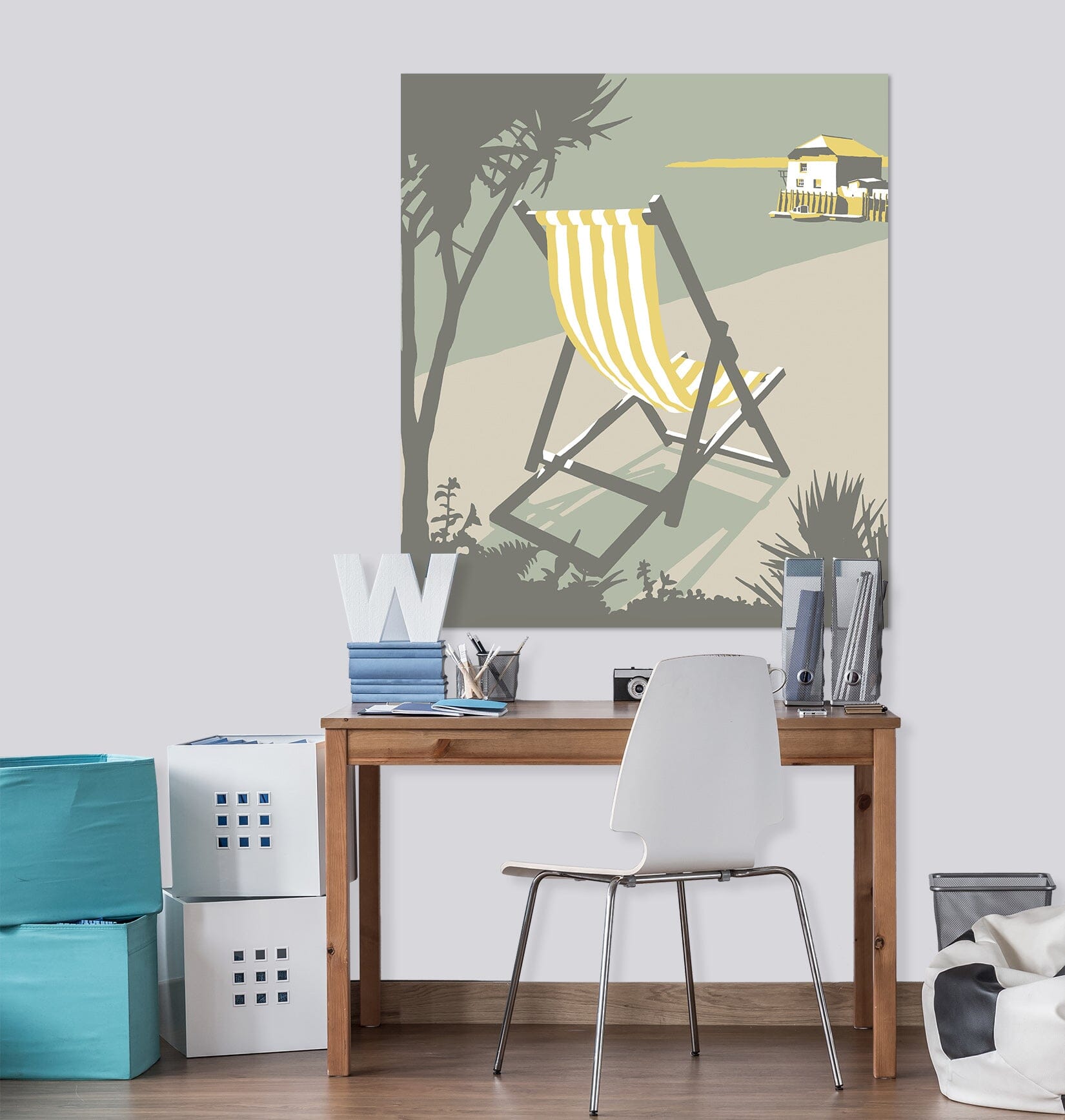 3D Rock Deckchair 051 Steve Read Wall Sticker Wallpaper AJ Wallpaper 2 