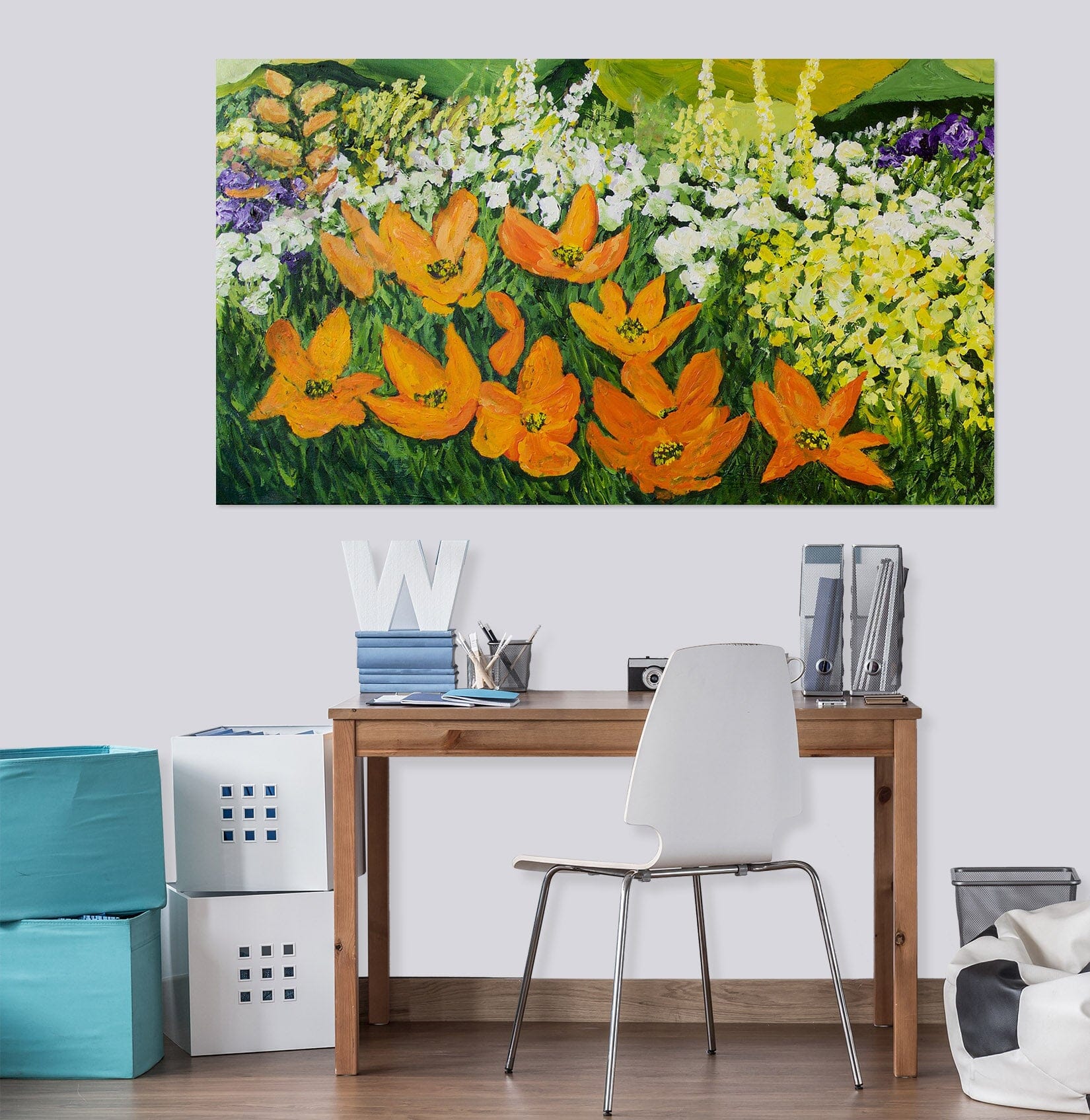 3D Colored Flowers 219 Allan P. Friedlander Wall Sticker Wallpaper AJ Wallpaper 2 
