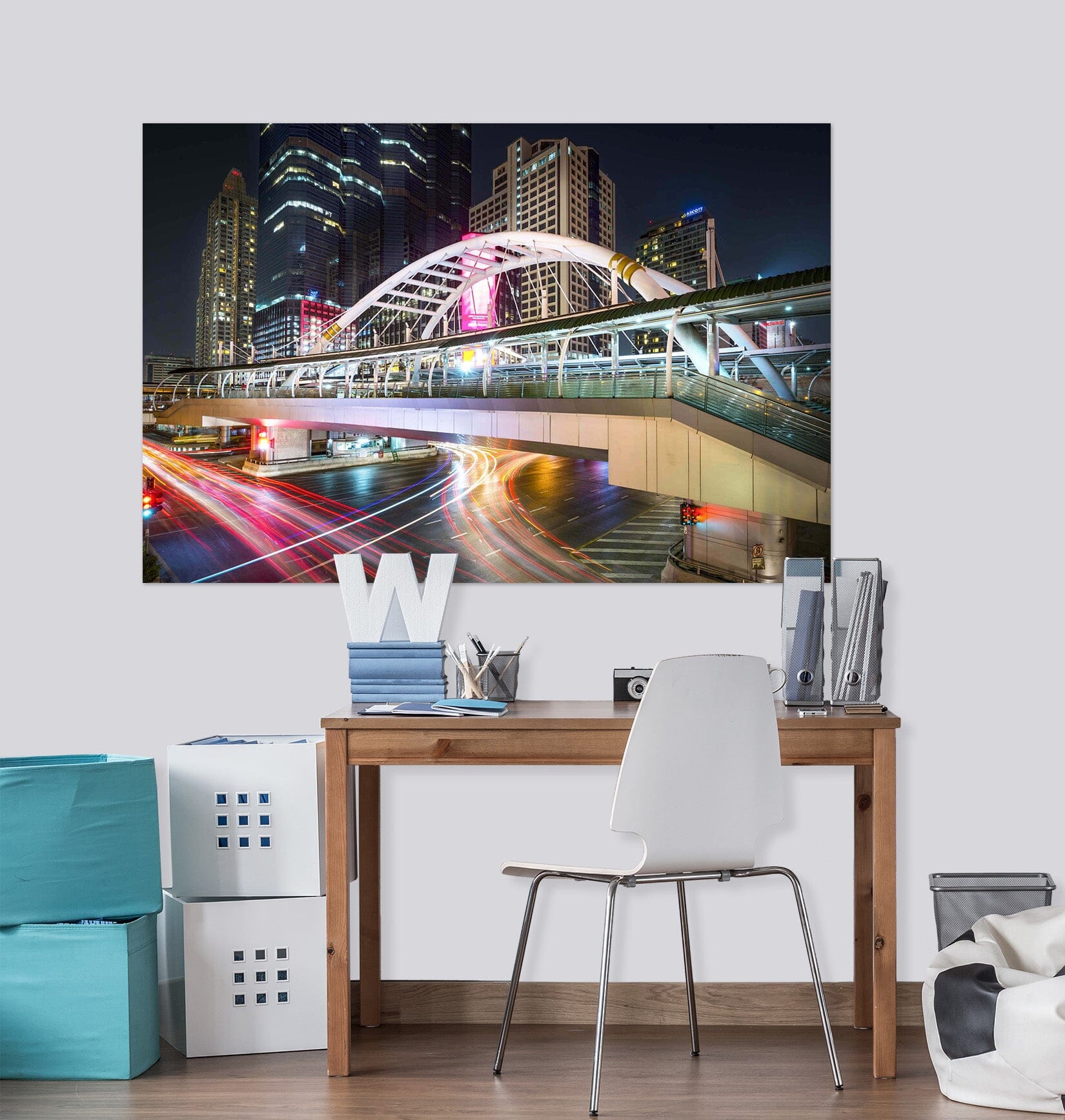 3D Bangkok Bridge 107 Marco Carmassi Wall Sticker Wallpaper AJ Wallpaper 2 
