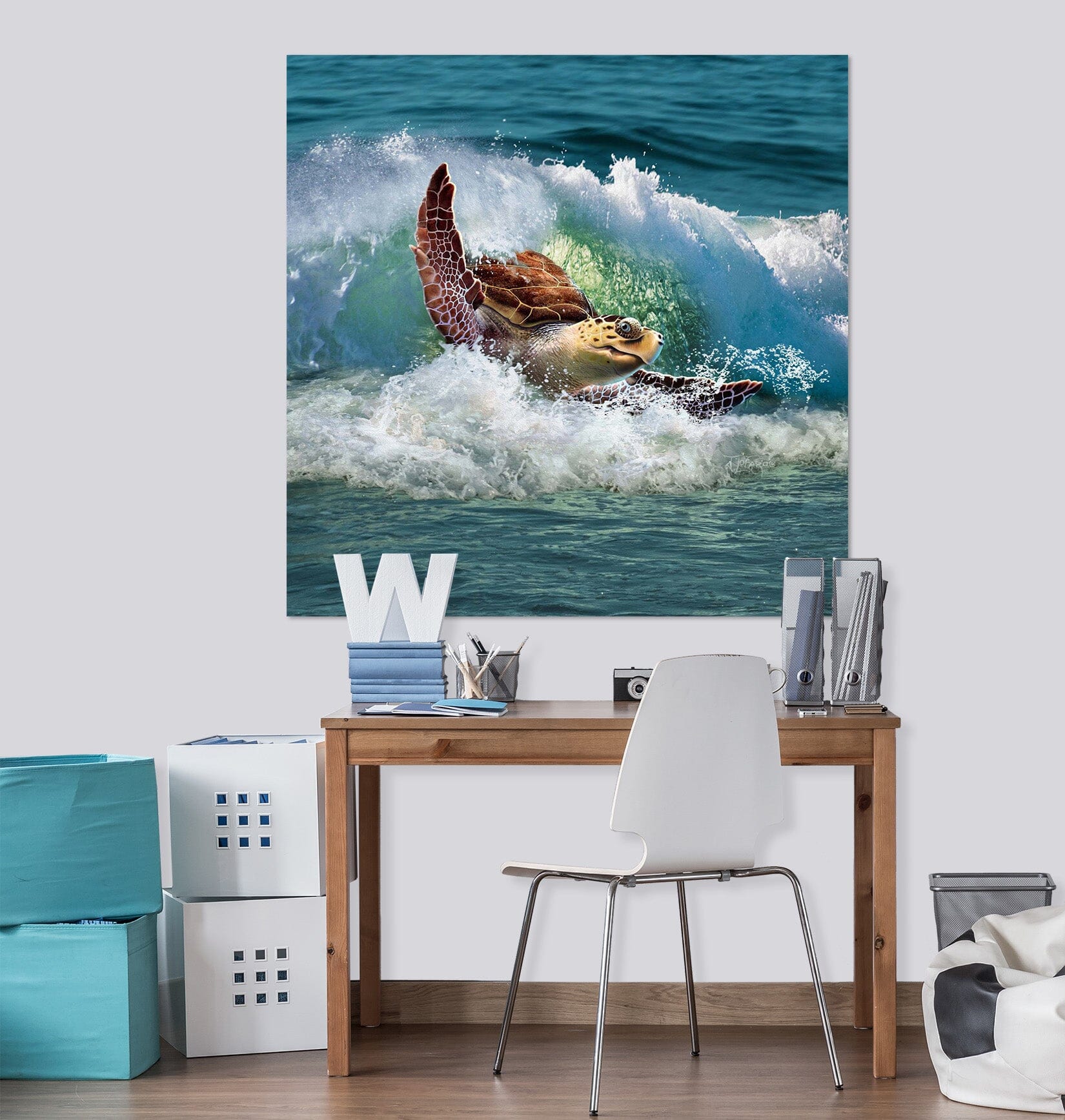 3D Sea Turtle 023 Jerry LoFaro Wall Sticker Wallpaper AJ Wallpaper 2 