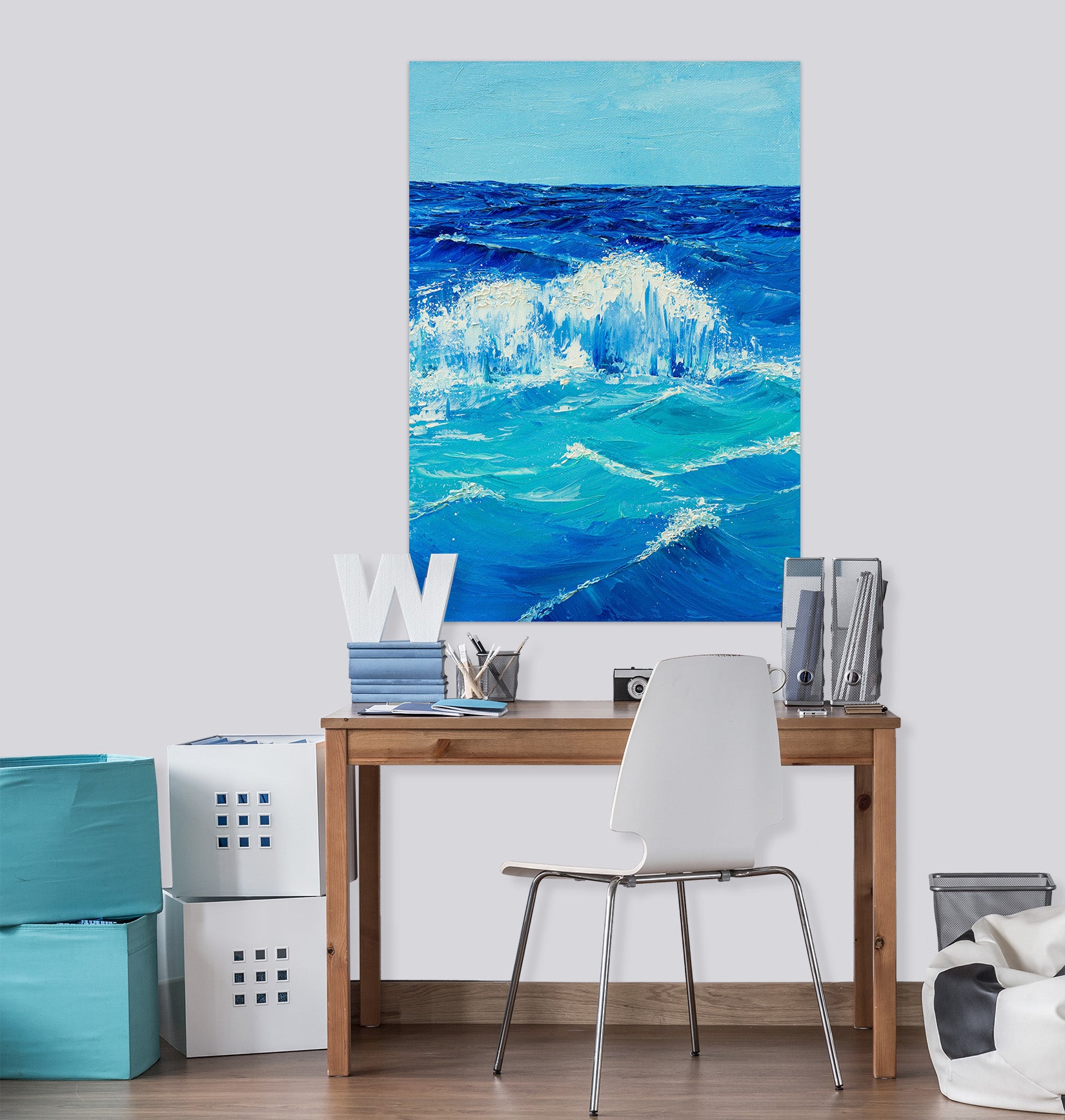 3D Waves 1819 Marina Zotova Wall Sticker