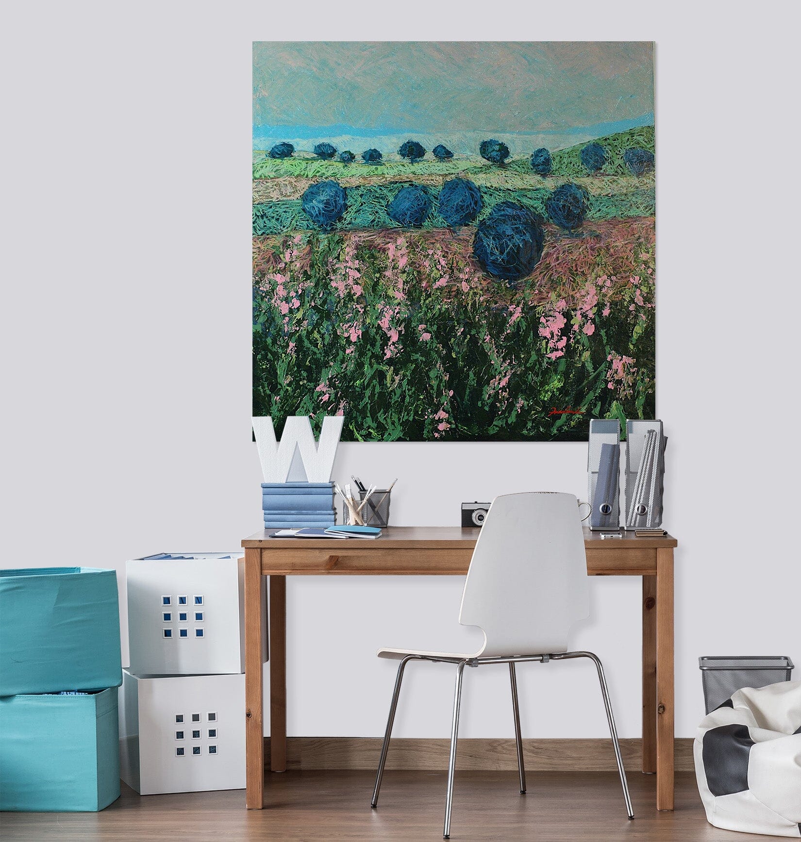 3D Pink Flower Field 132 Allan P. Friedlander Wall Sticker Wallpaper AJ Wallpaper 2 