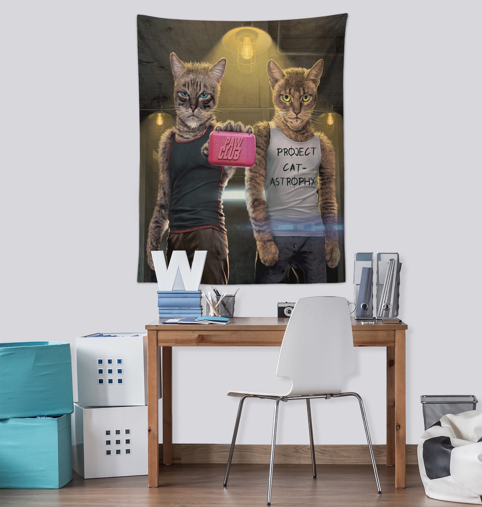 3D Cat 11720 Vincent Tapestry Hanging Cloth Hang