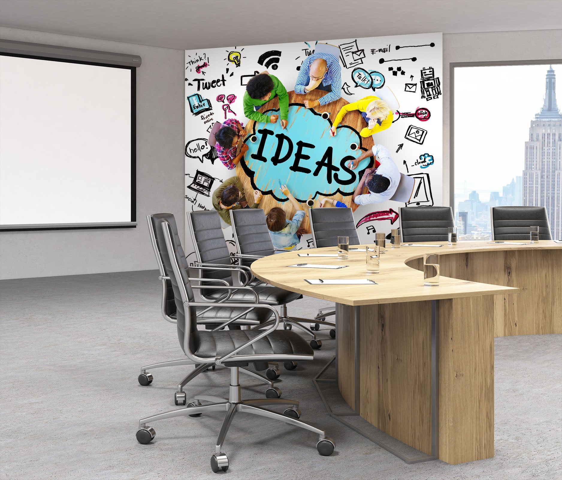 3D Cartoon Light Table 033 Wall Murals